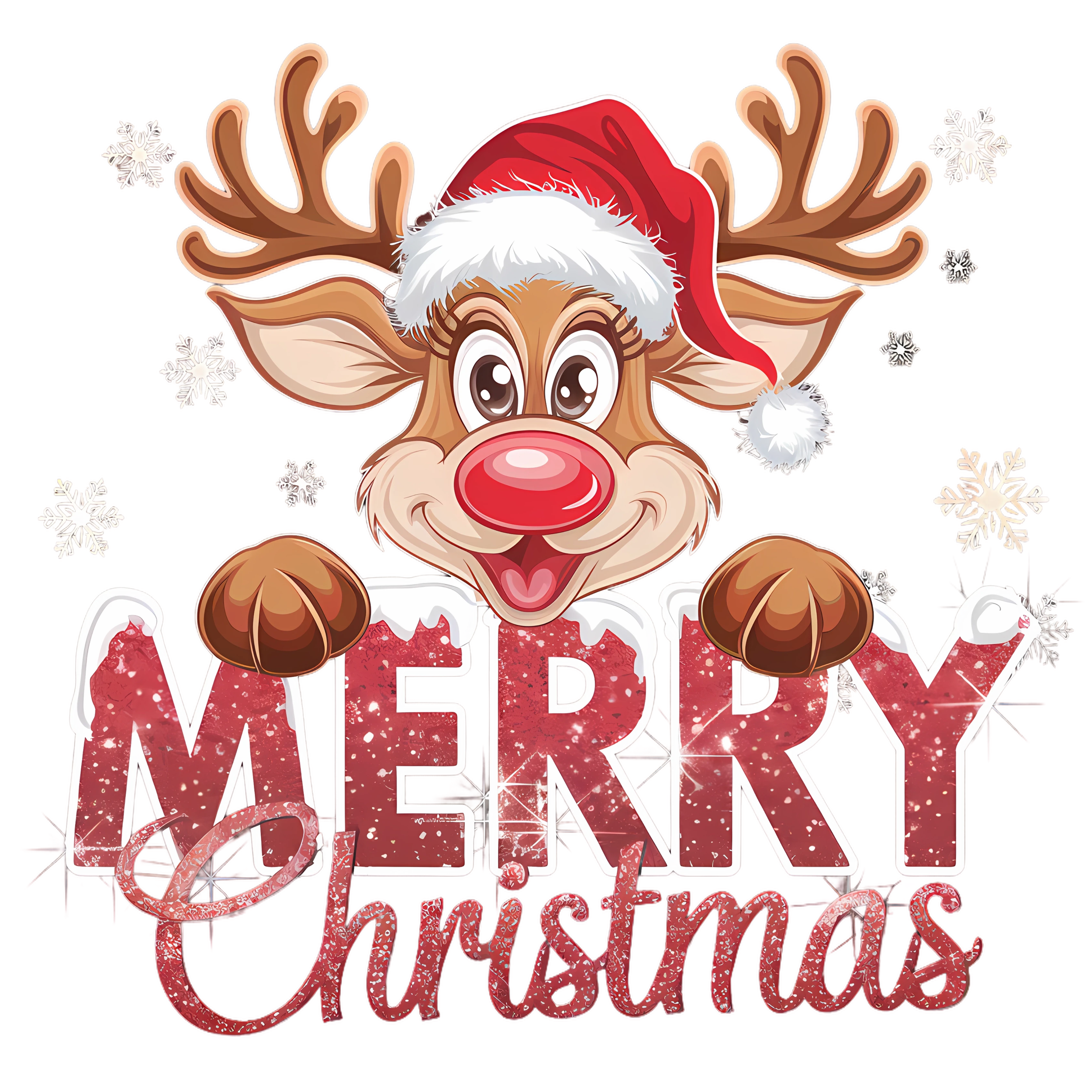 Cute Reindeer Merry christmas.png