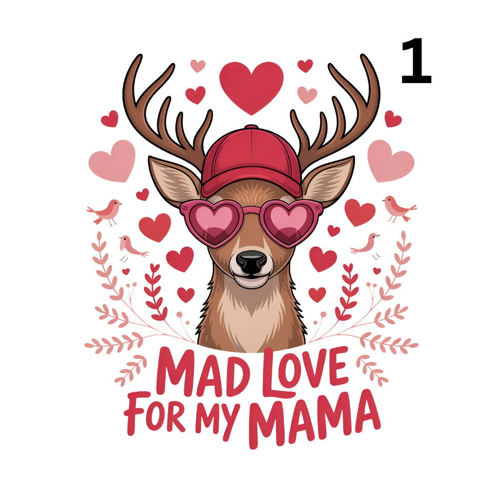 Valentines Boy Designs Choose From Numbers 1-10 Direct To Film Print