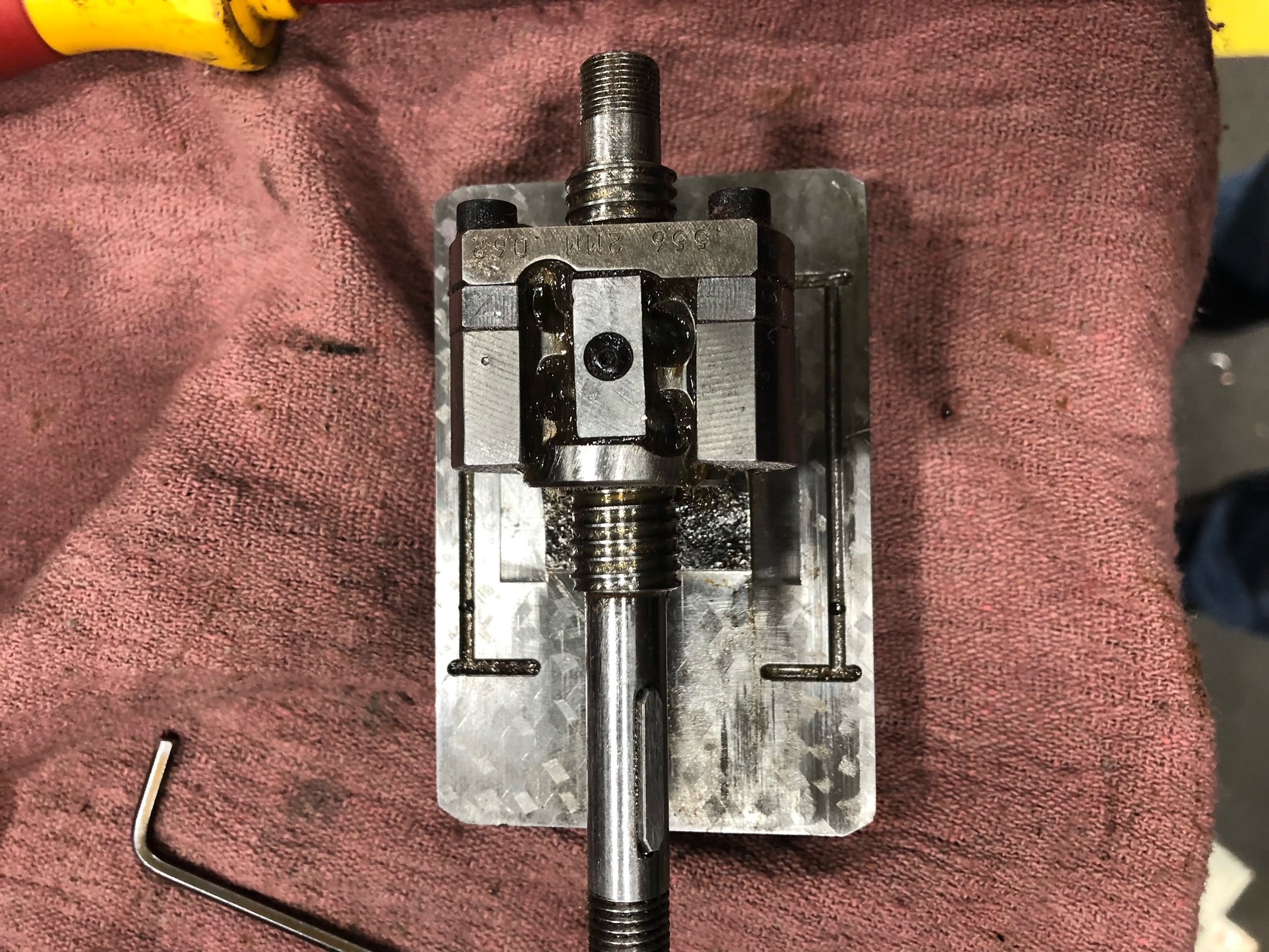 Small tool being scraped