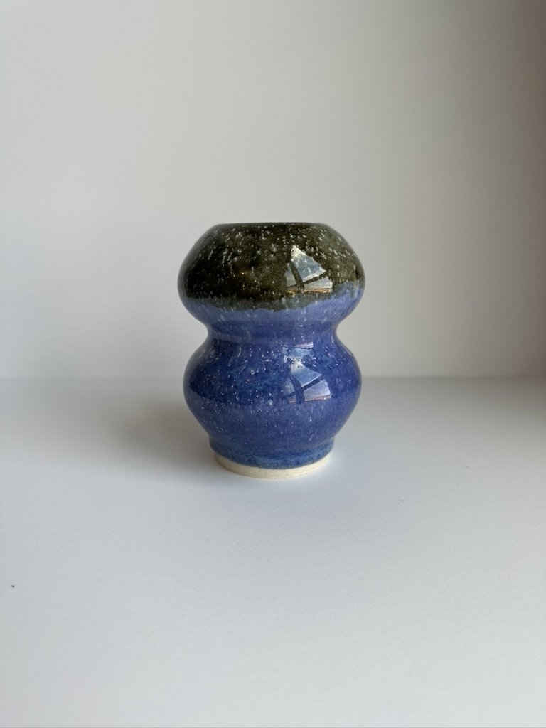 blue bubble vase