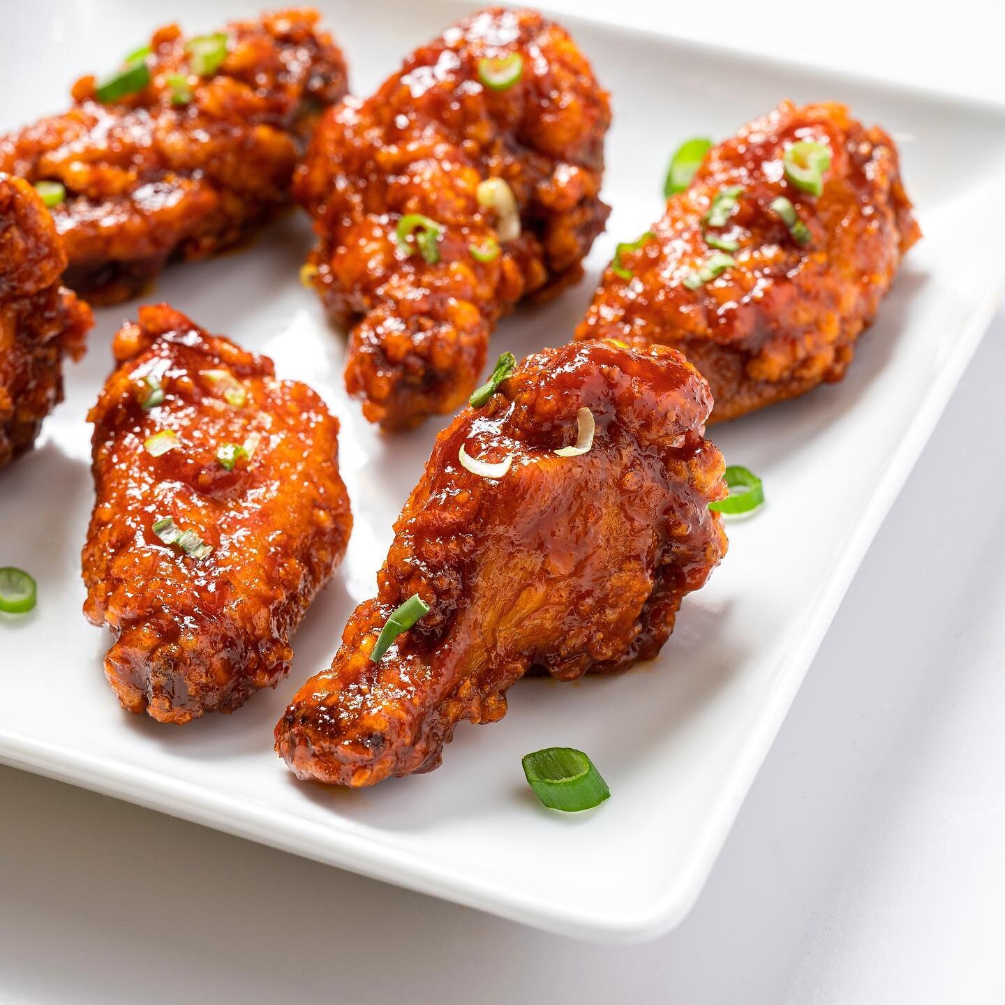 Korean Chicken Wings &mdash; it&rsquo;s never too spicy. 🔥