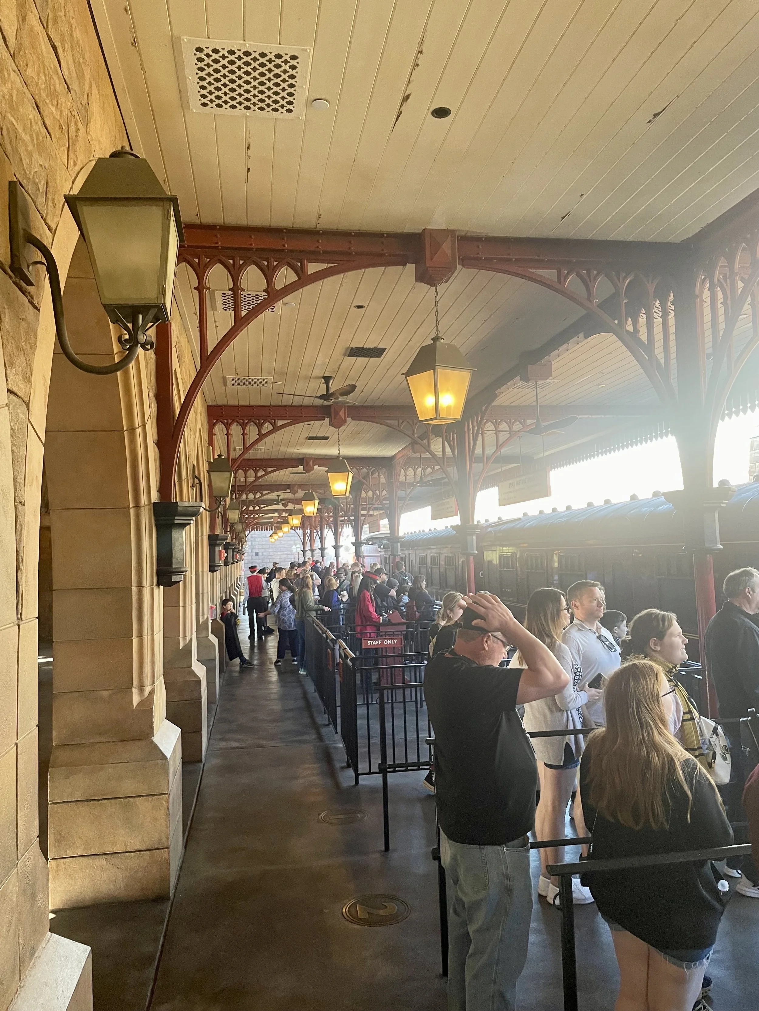  Hogwarts Express: Hogsmeade Station loading area.     Photo Credit: Mary Taylor 