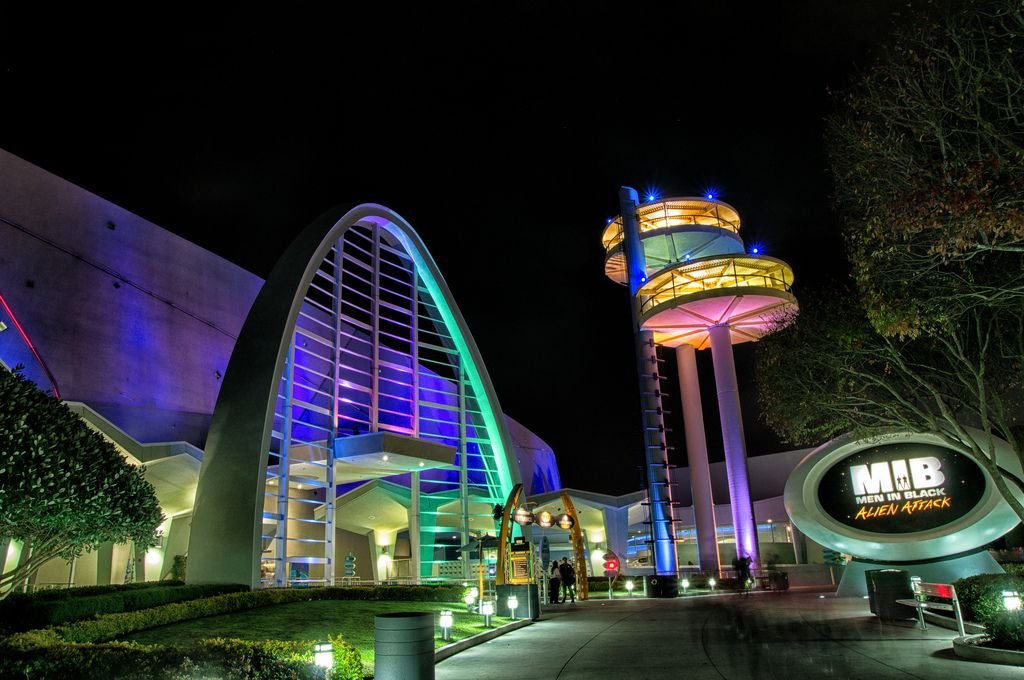  MEN IN BLACK Alien Attack attraction entrance.    Photo Credit:  TouringPlans  