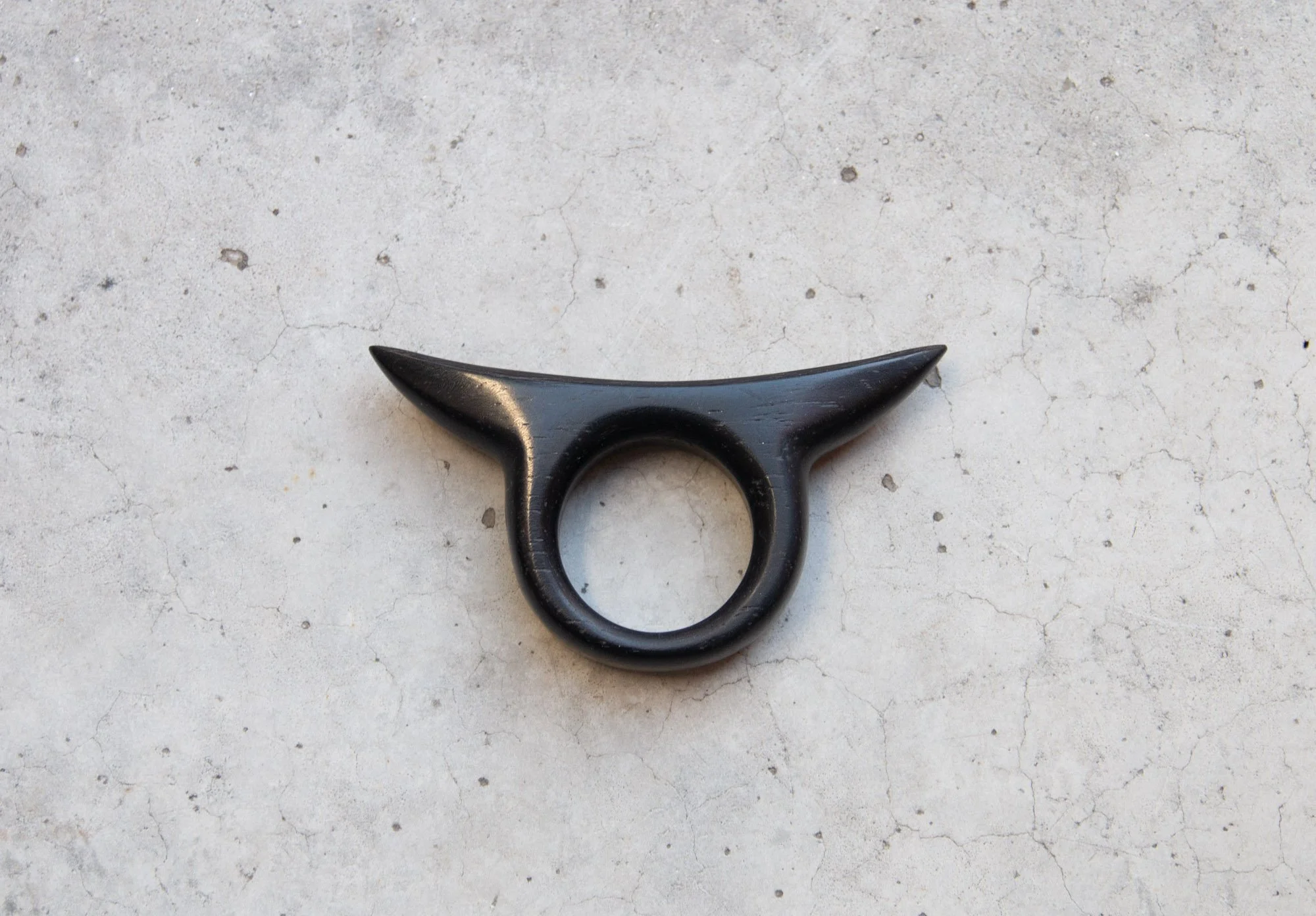 Horns Ring, Ebony, 2018