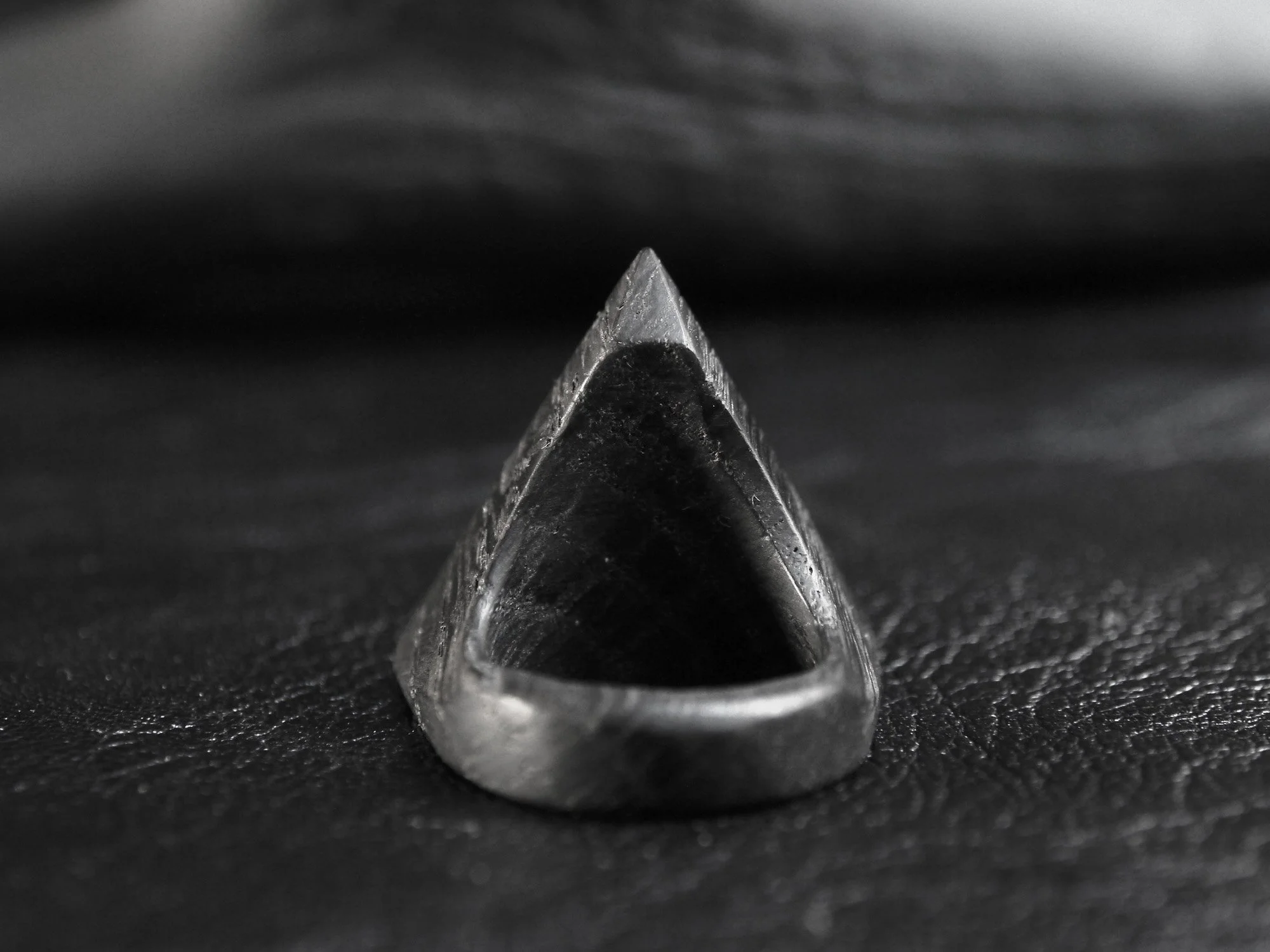 Temple Ring, Tetrahedron, Bog Oak