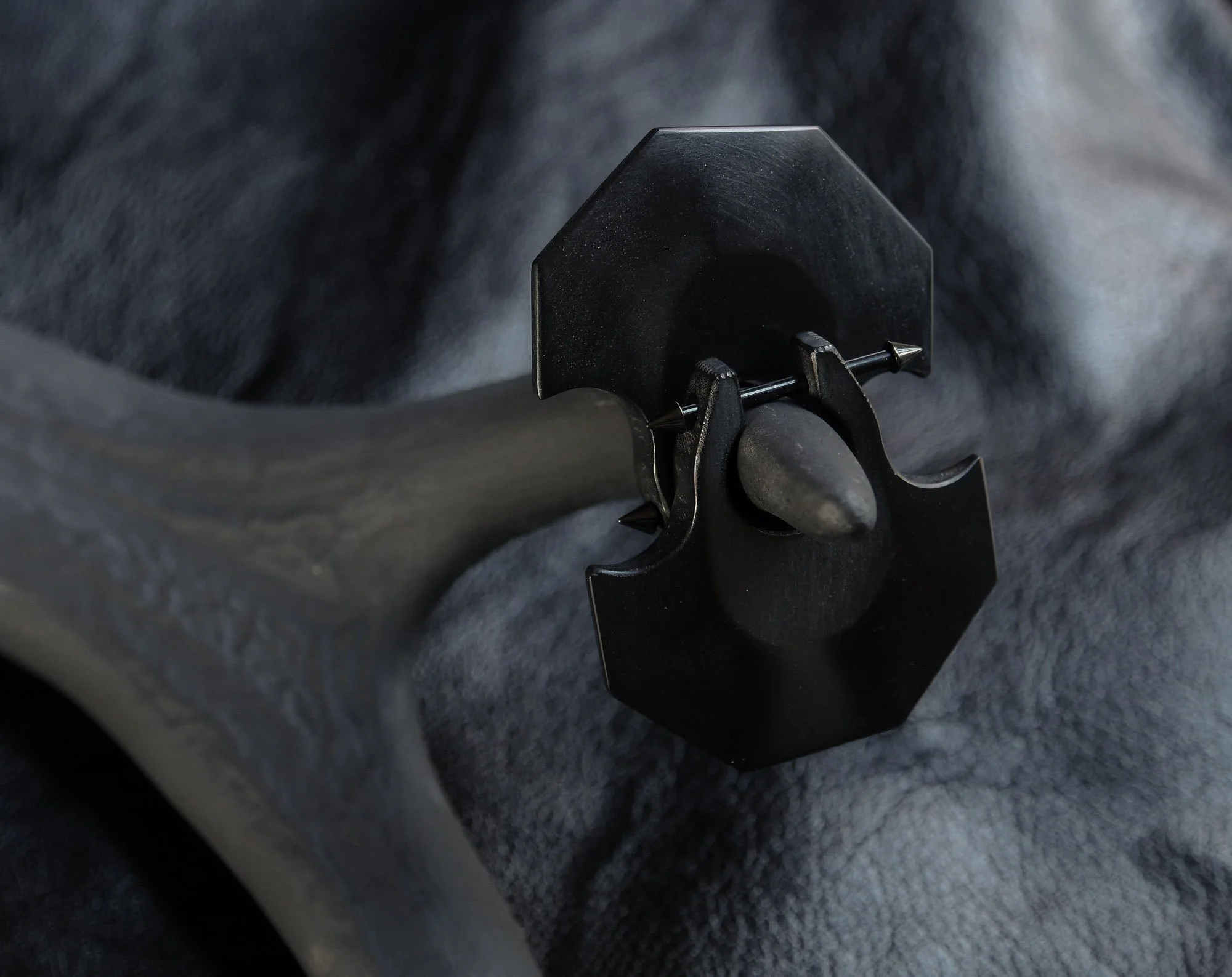Blade earrings, Black Corian, 2016