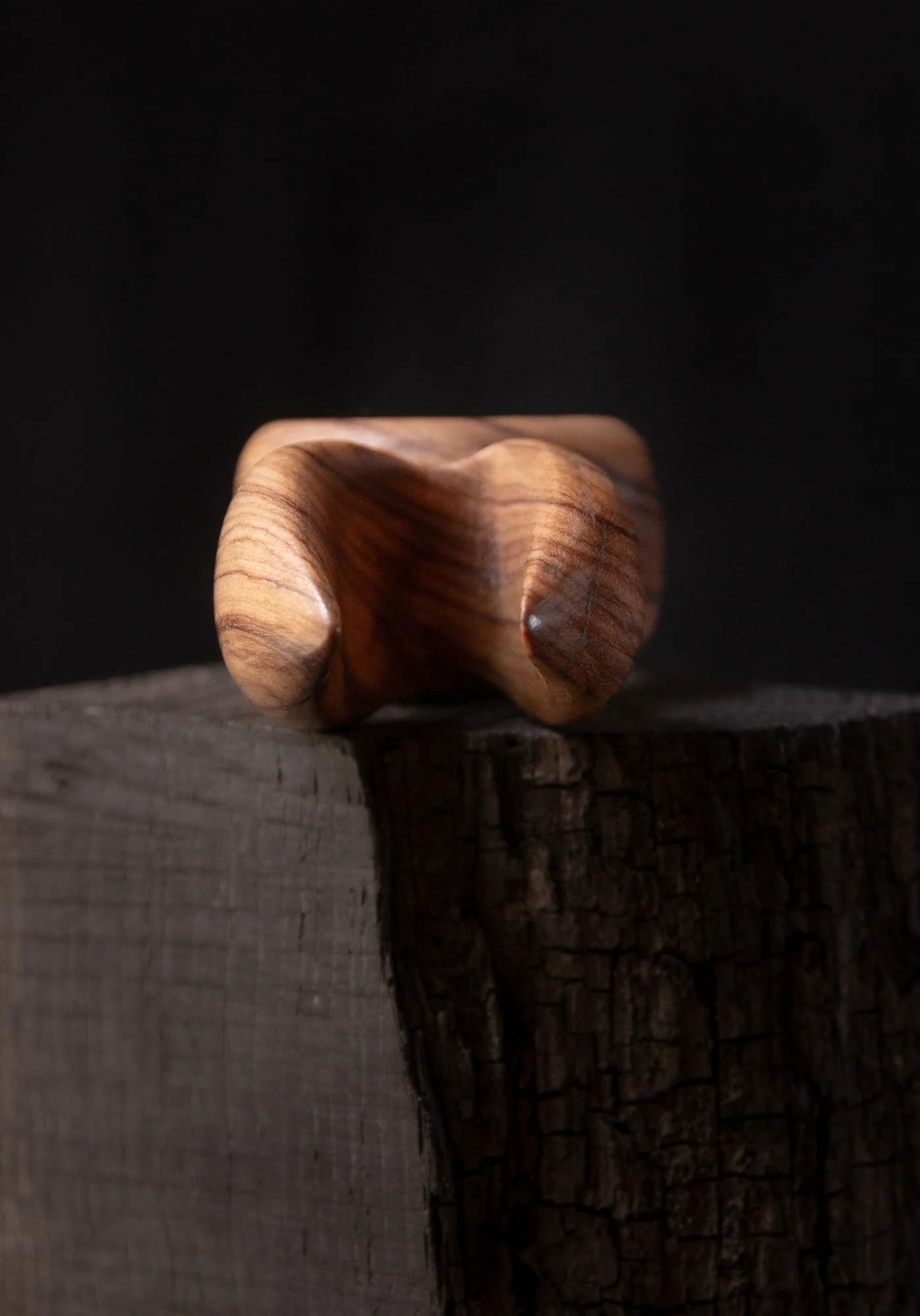 Horns Ring, Olive Wood, 2022