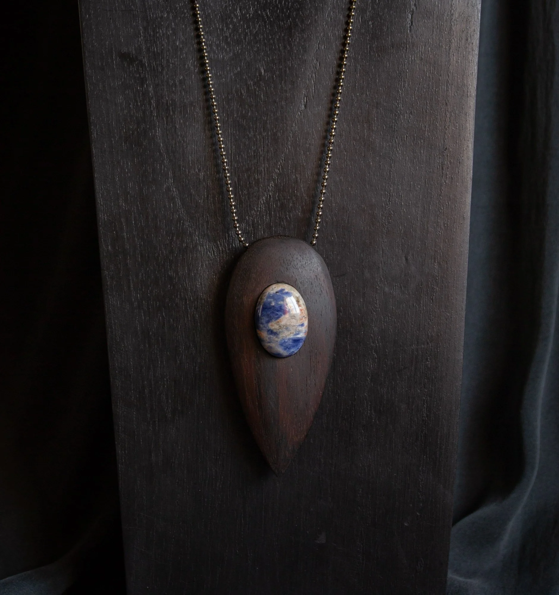 Portal Necklace, Rosewood, Gemstone, 2023