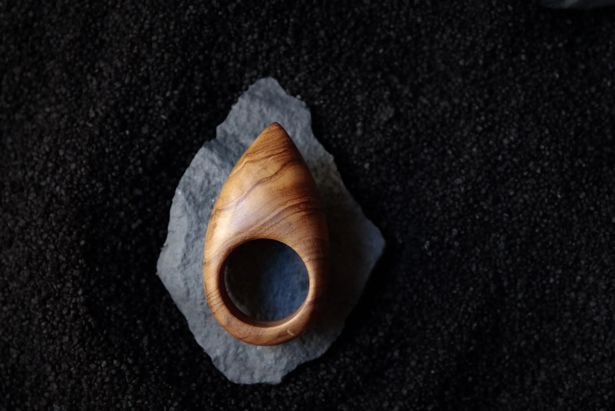 Shield Ring, Olive Wood, 2024