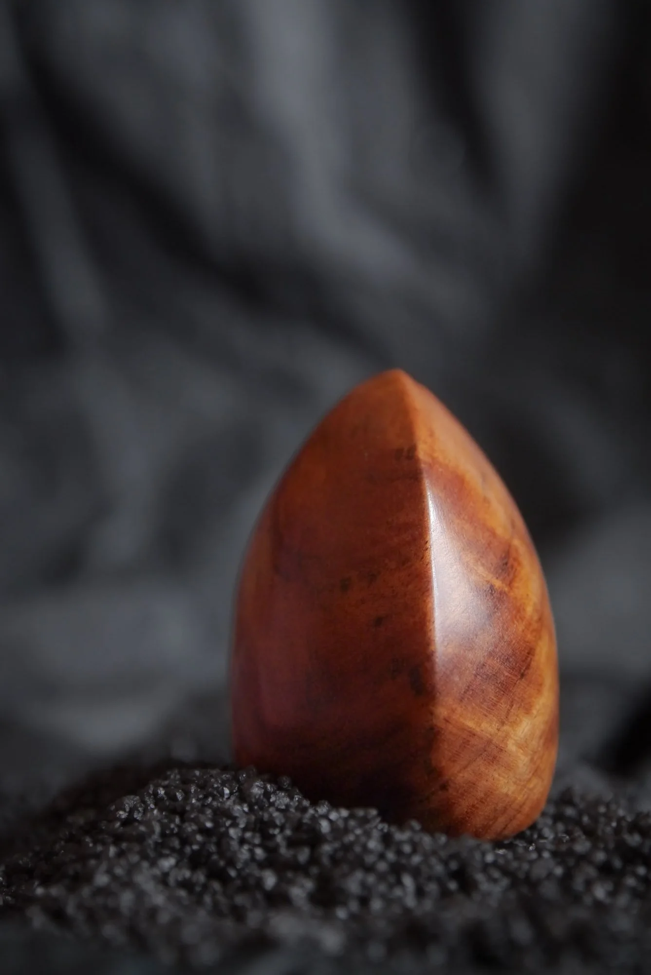 Shield Ring, Stabilized Wood, 2024