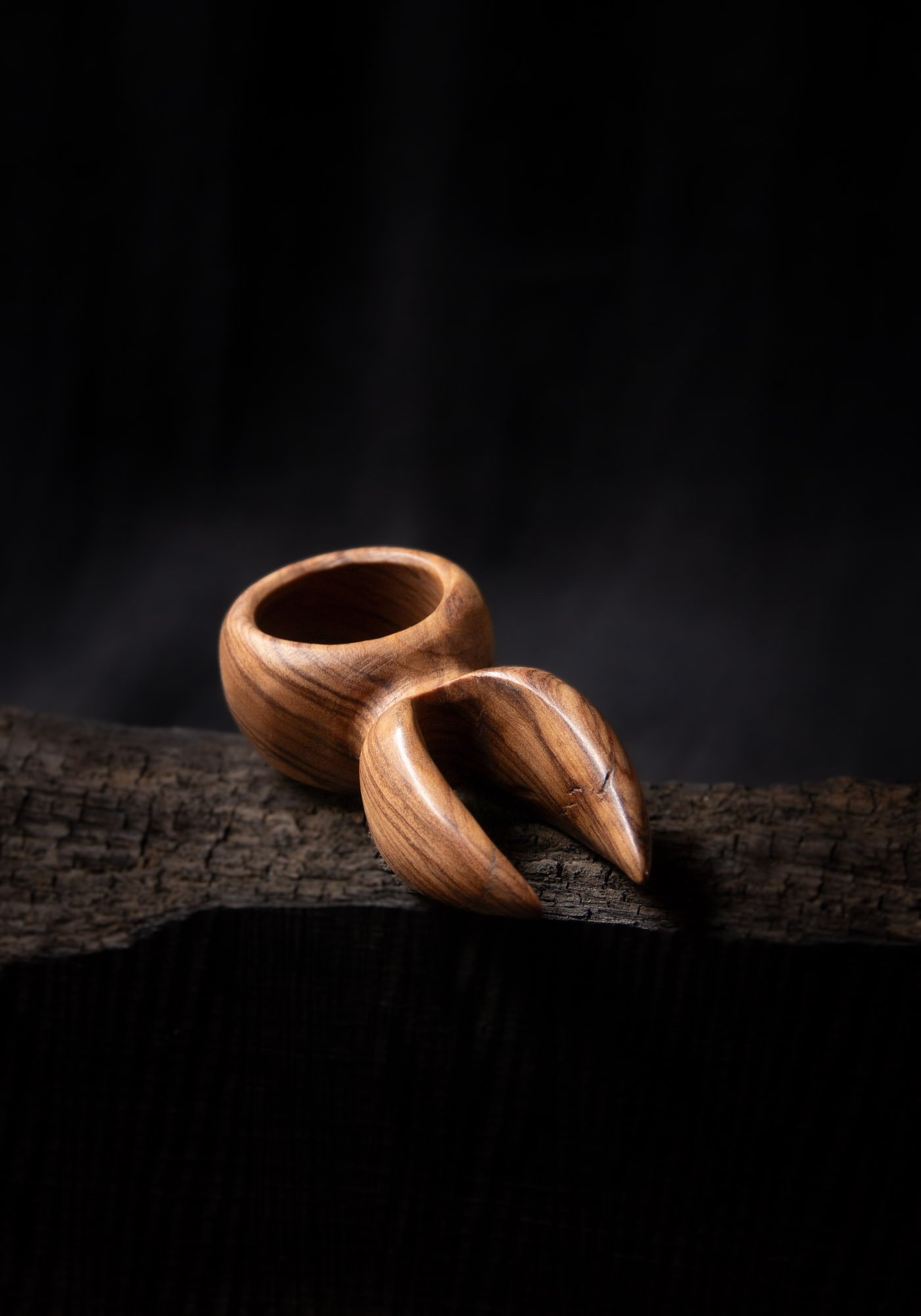 Horns Ring, Olive Wood, 2022