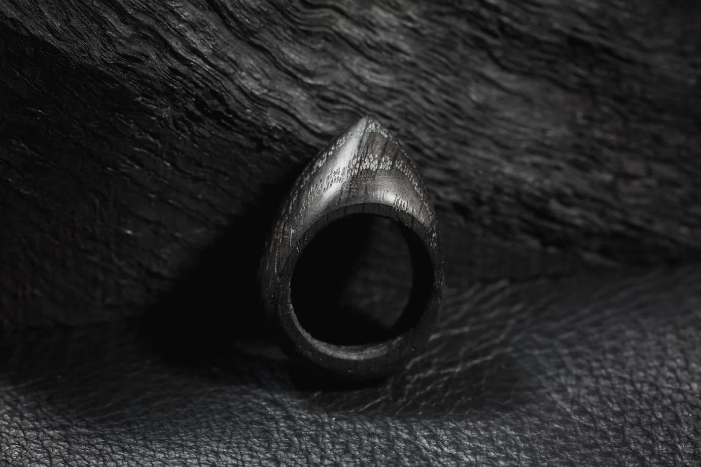Shield Ring, "Mater", Bog Oak, 2017
