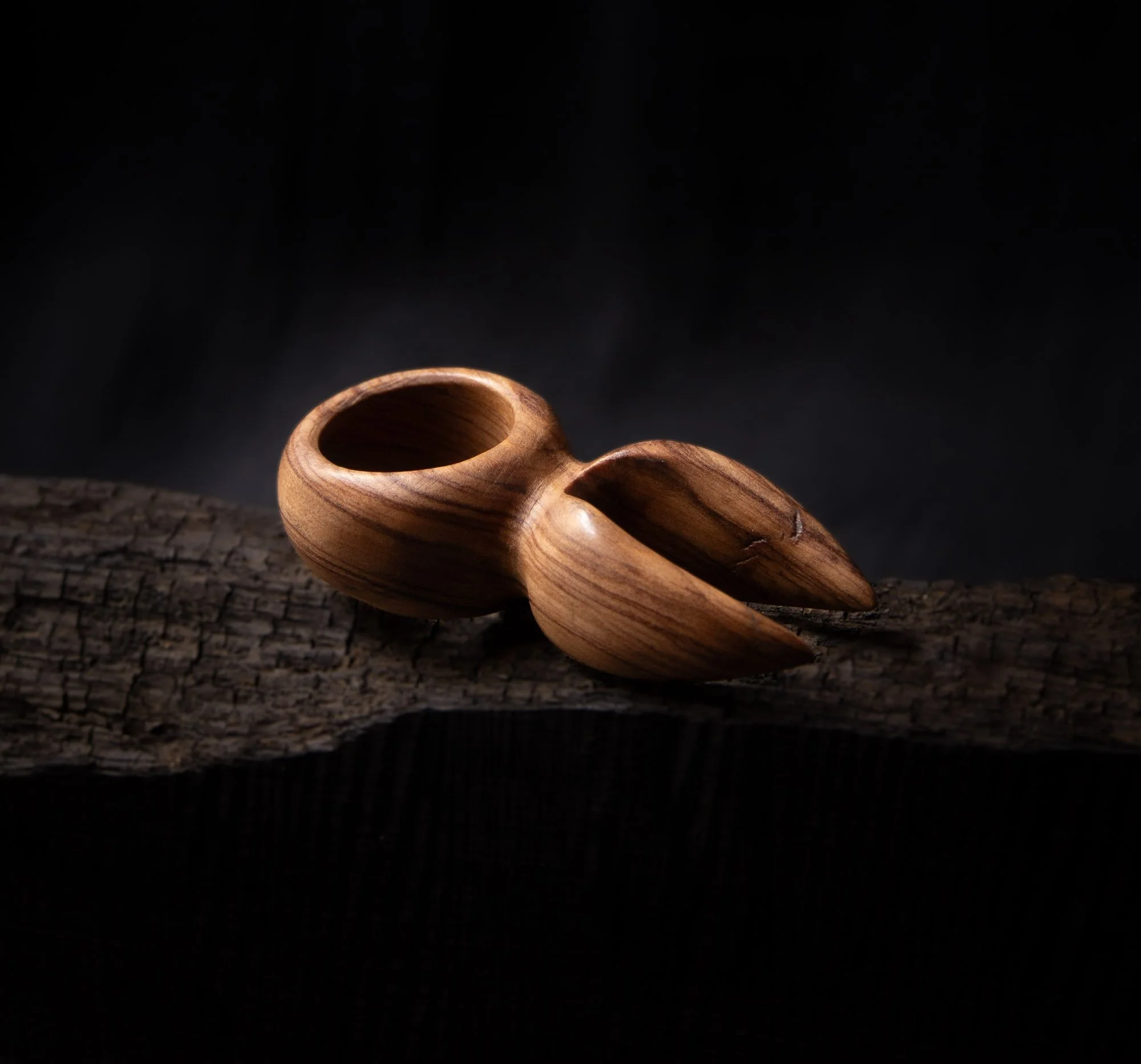 Horns Ring, Olive Wood, 2022