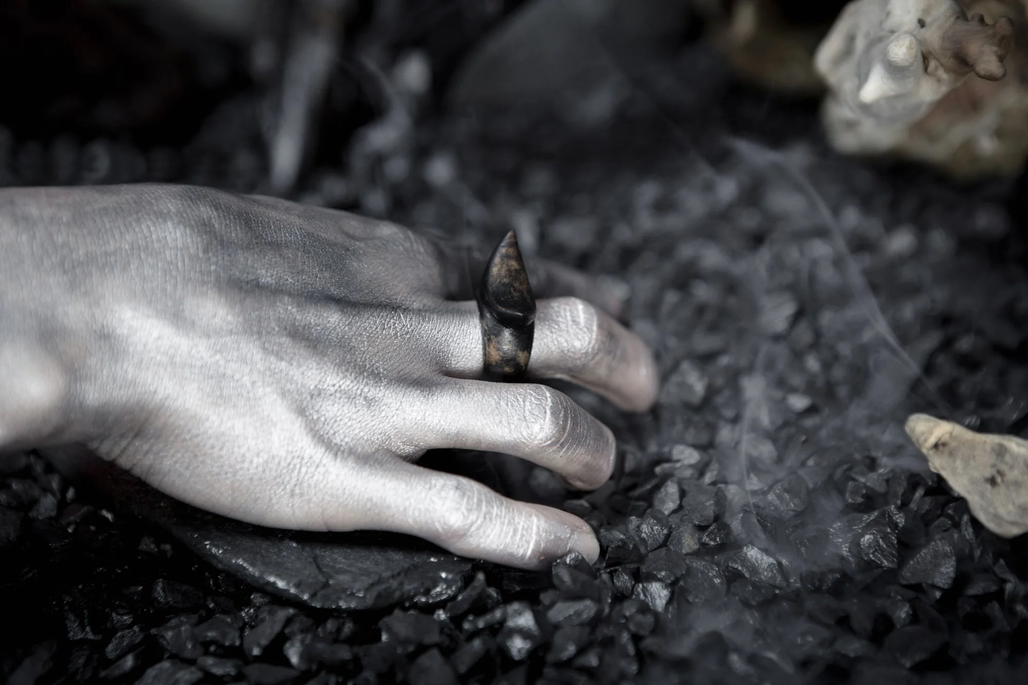 Horns Ring, Found Wood, 2014