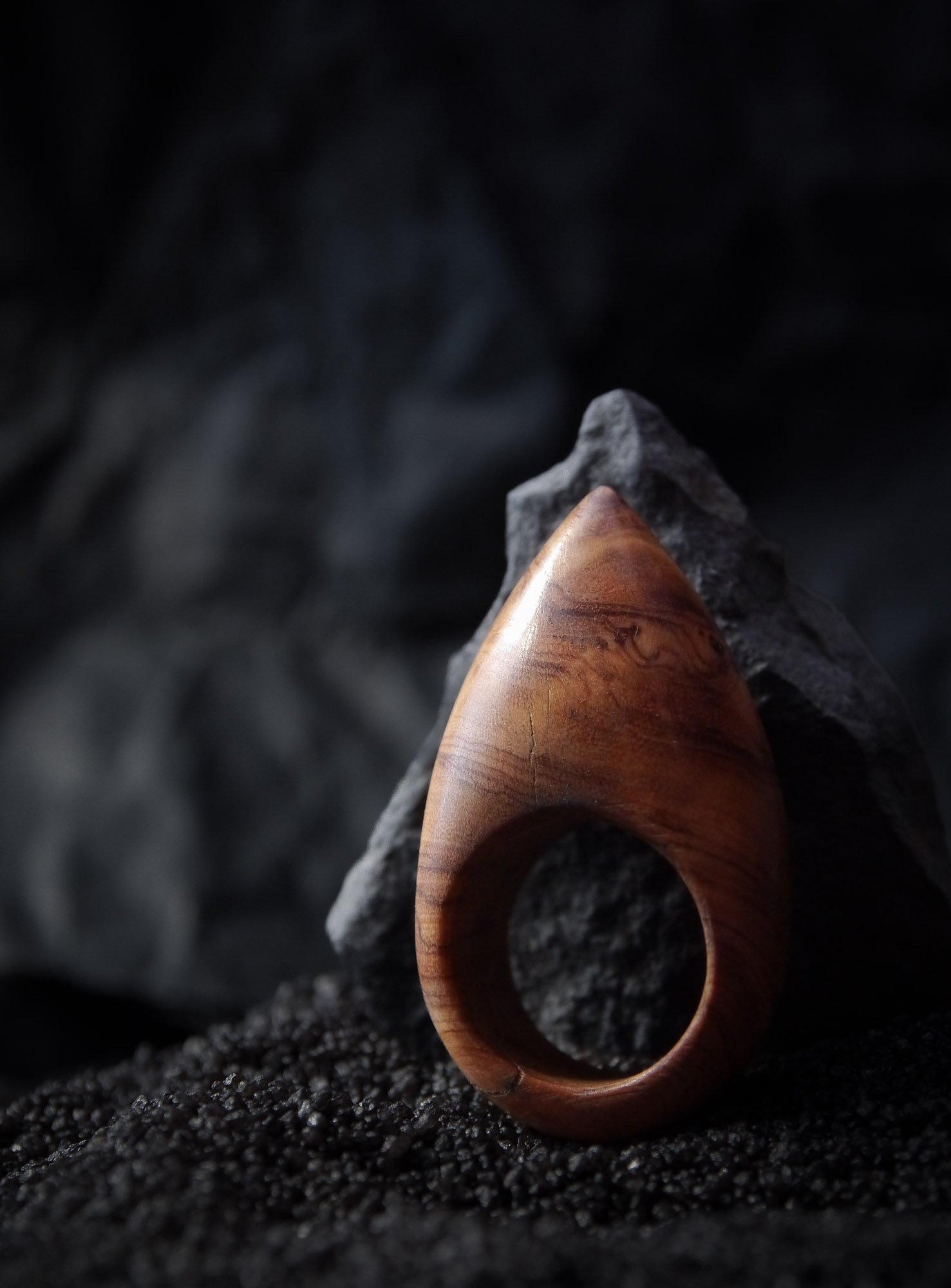 Shield Ring, Olive Wood, 2024