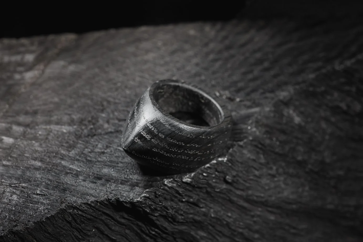 Shield Ring, "Mater", Bog Oak, 2017