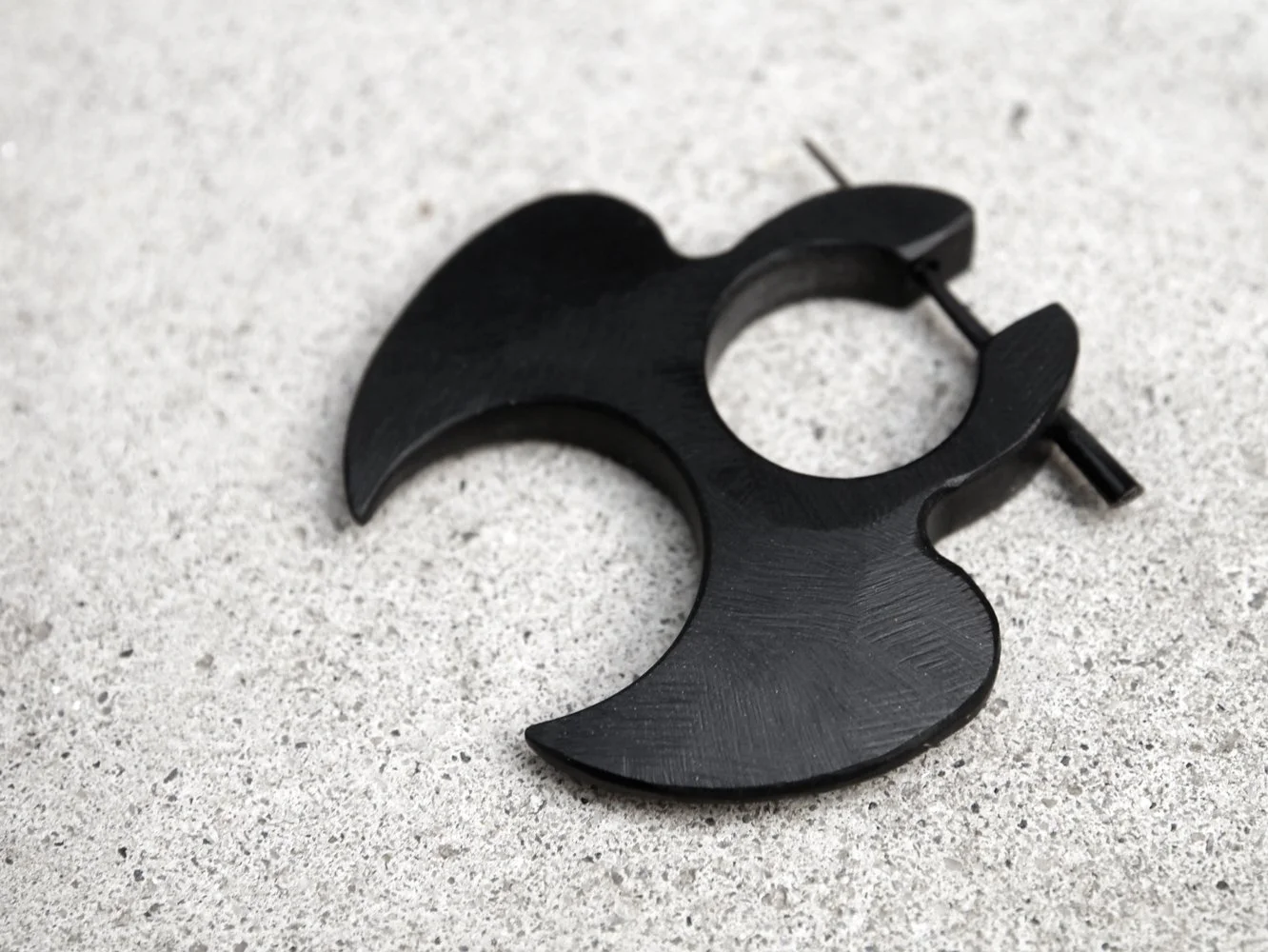 Blade Earrings, Black Corian, 2016