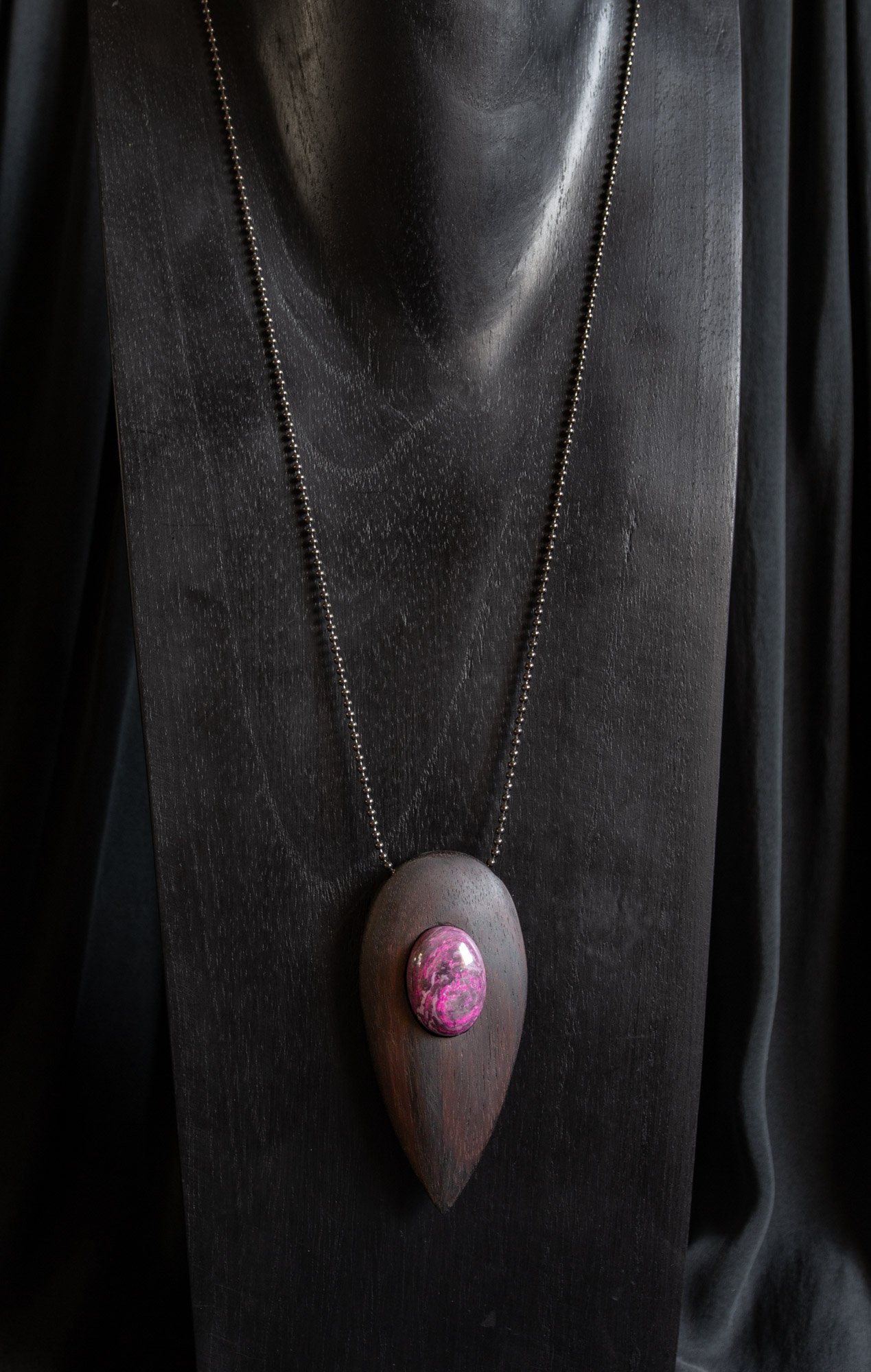 Portal Necklace, Rosewood, Gemstone, 2023