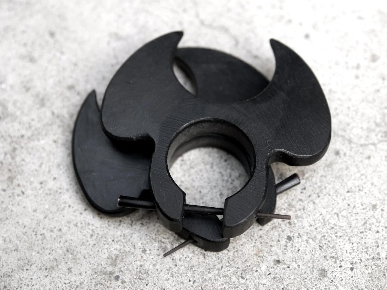 Blade Earrings, Black Corian, 2016