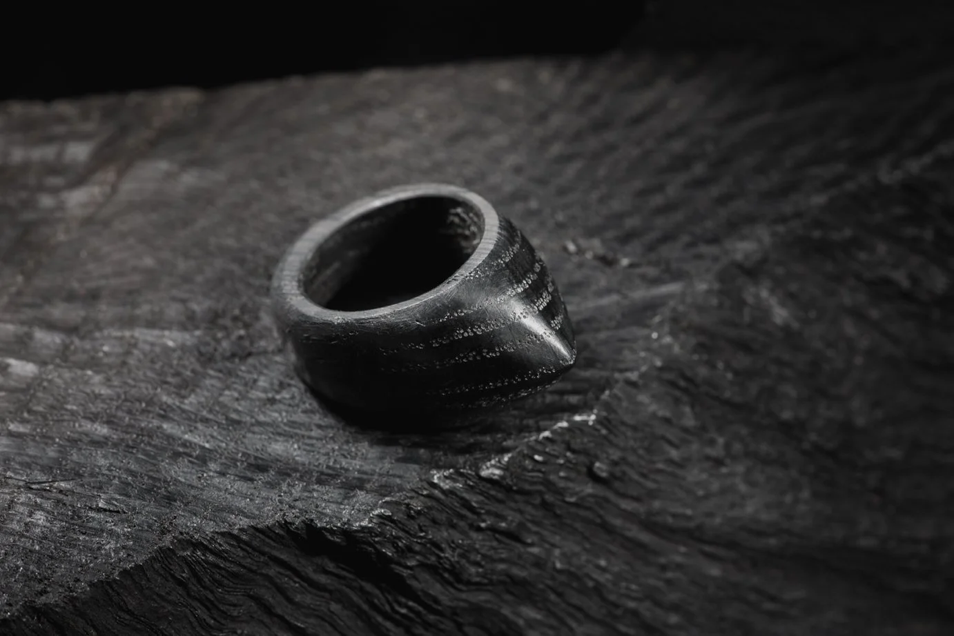 Shield Ring, "Mater", Bog Oak, 2017