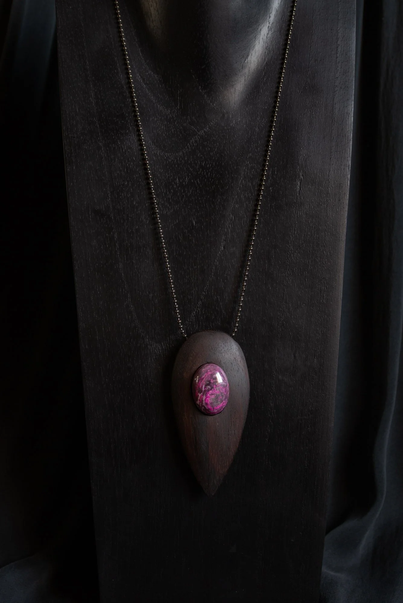 Portal Necklace, Rosewood, Gemstone, 2023
