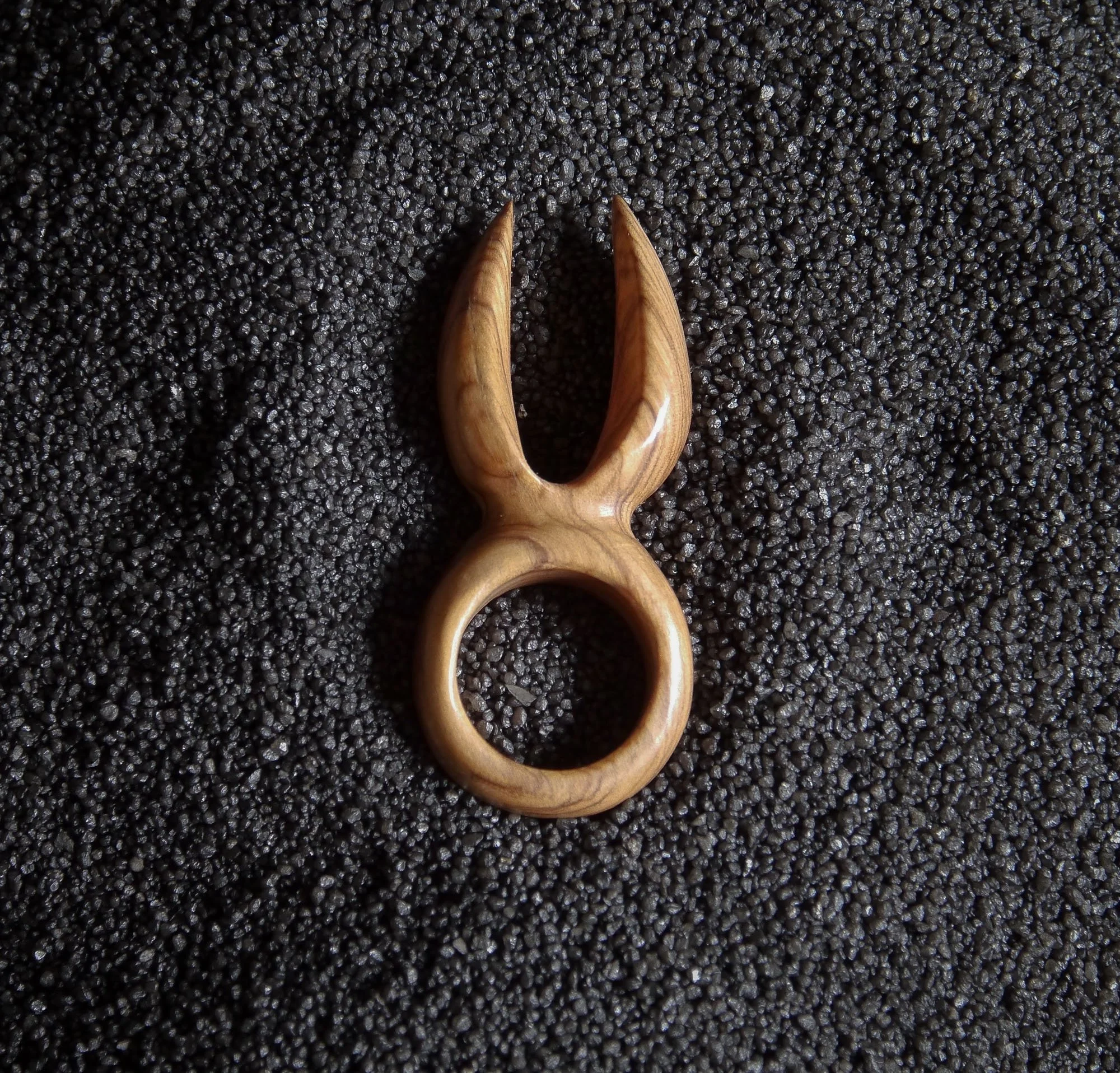 Horns Ring, Olive Wood, 2022