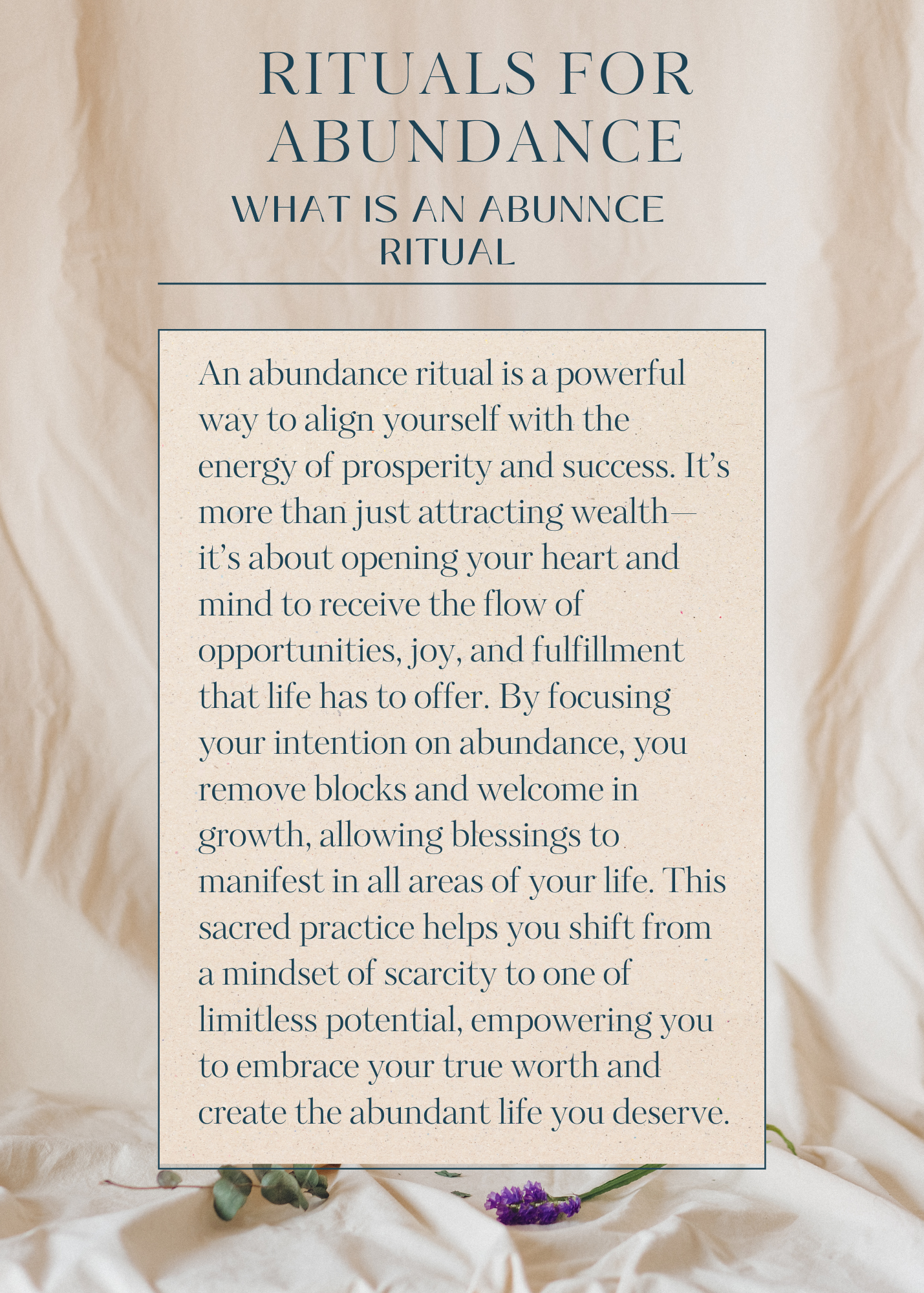 Abundance & Prosperity Ritual