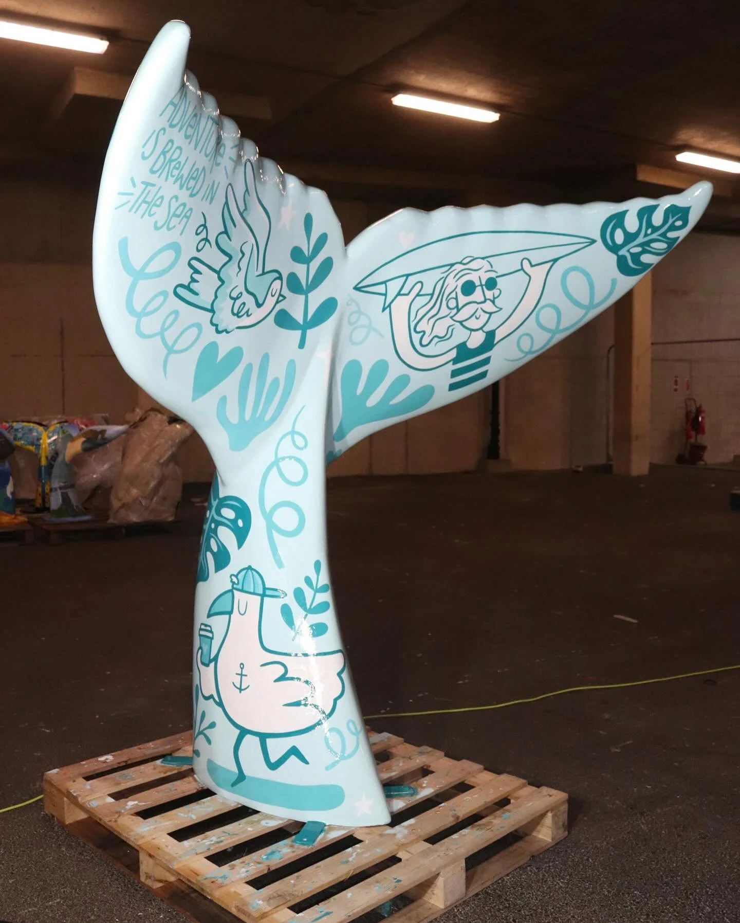 So happy to be able to share my final sculpture with you that I painted for @wildinart @greattailtrail I can&rsquo;t wait to go see her in person again in her new home outside the BIC 💙