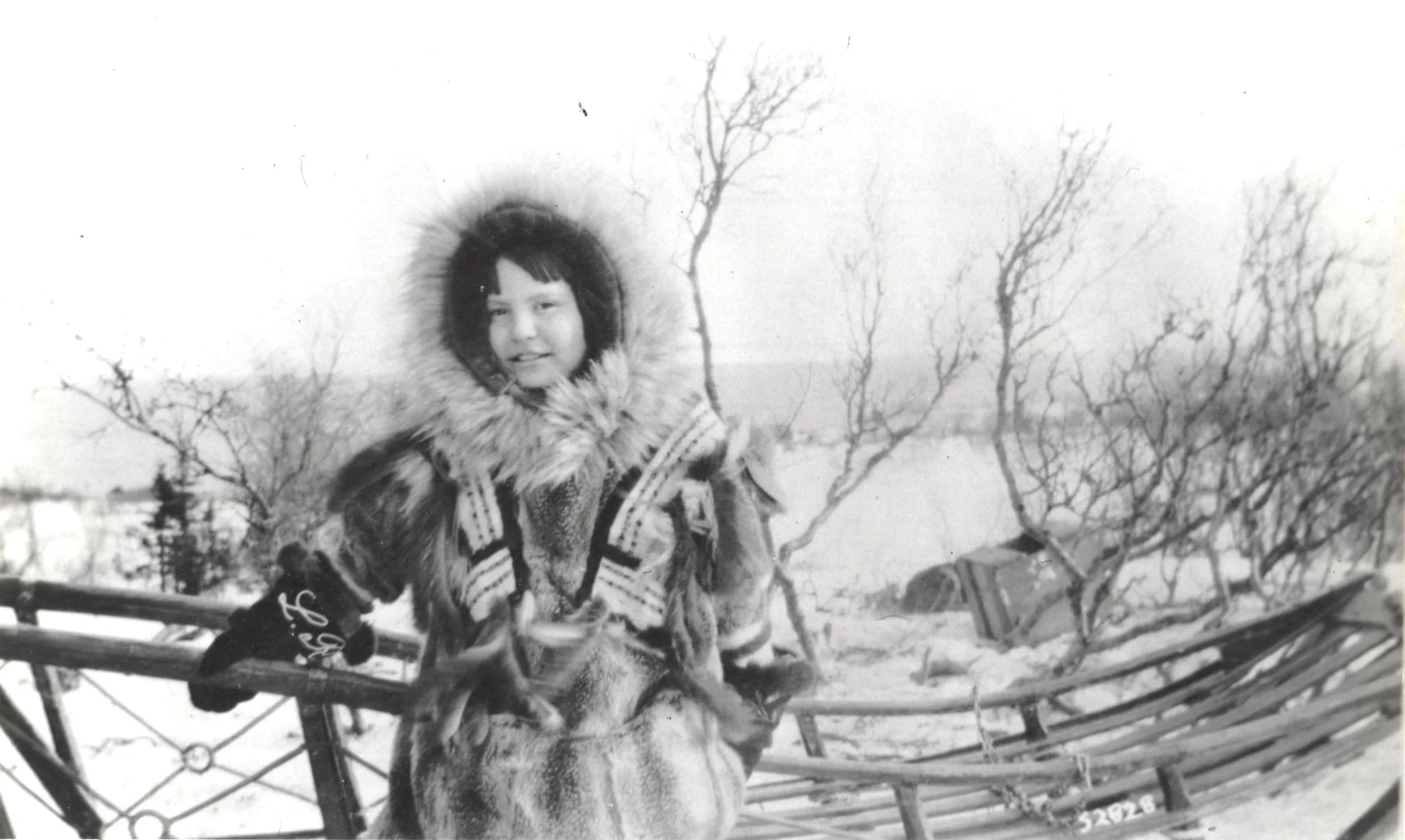 Mary in her caribou skin parka