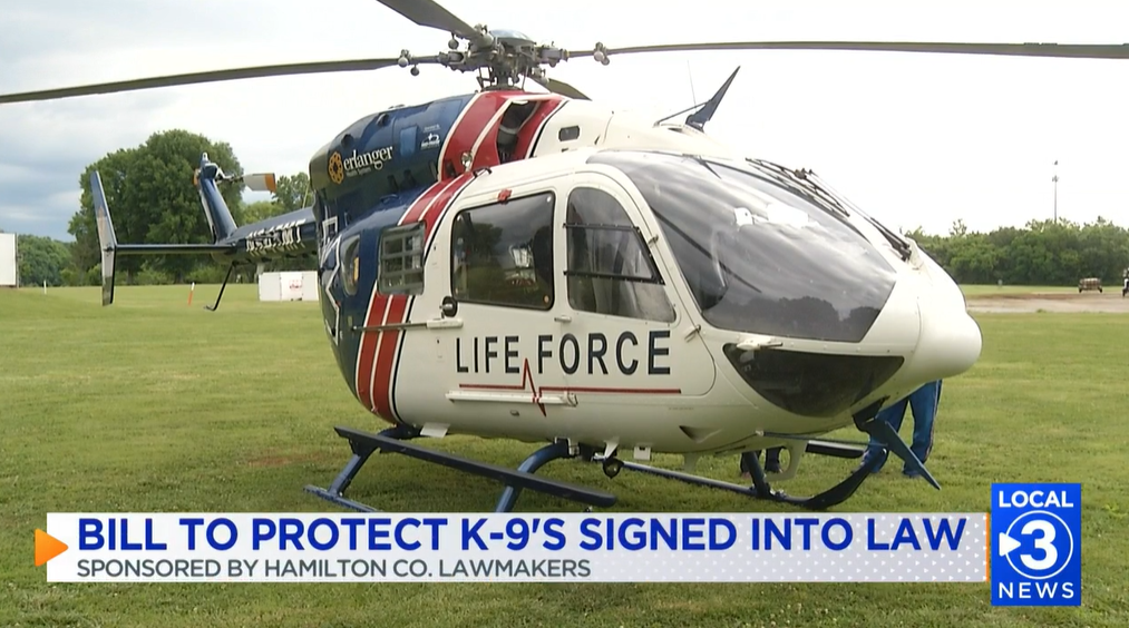 New TN legislation allows emergency care, Life Force transport for injured K9s