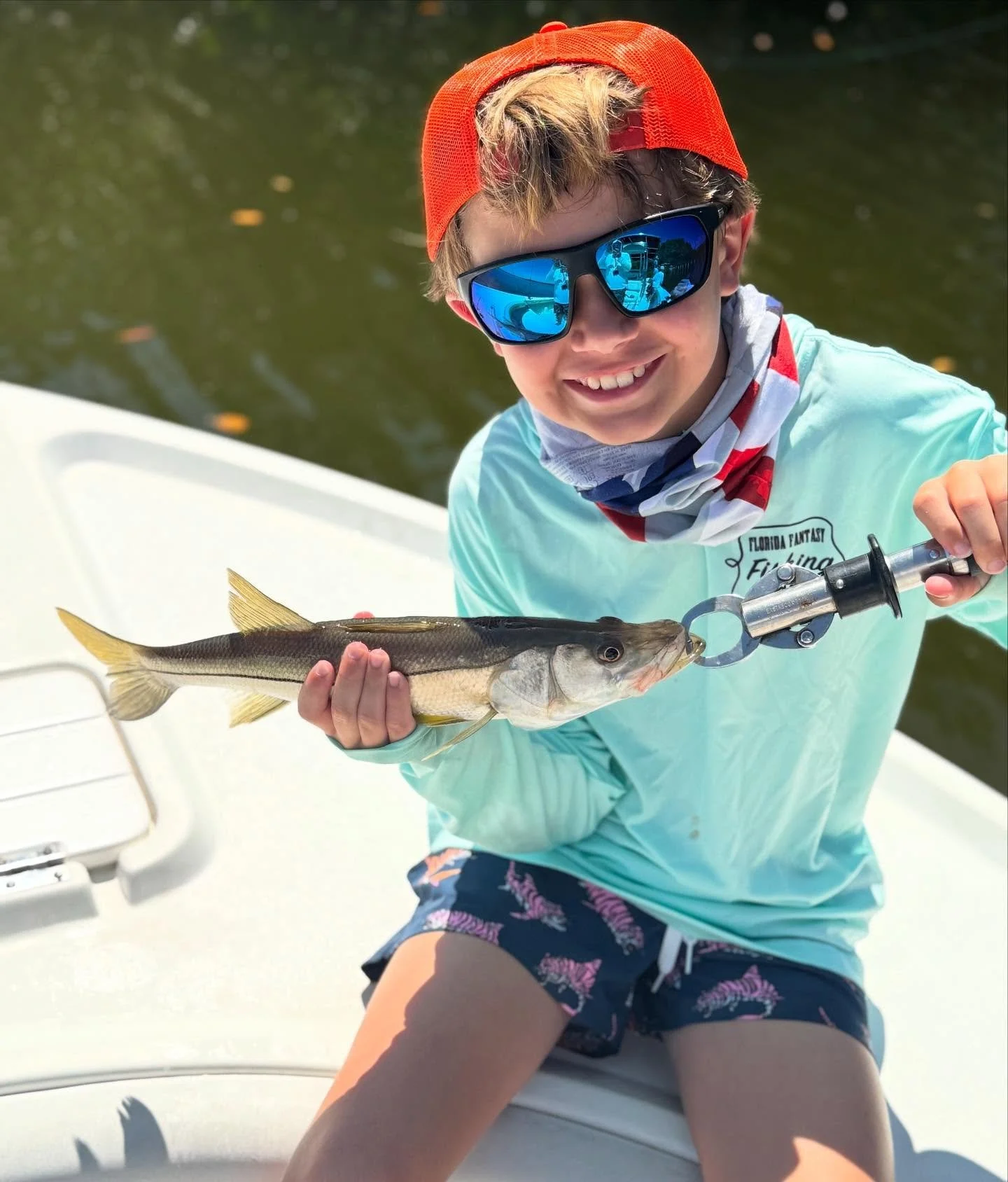 B, who comes to @floridafantasyfishingcamp all the way from South Carolina, finally caught his first ever snook! Why is this a big deal&hellip;? Well, we tried all last year at camp to get him a snook and missed a few. We tried yesterday and all the 
