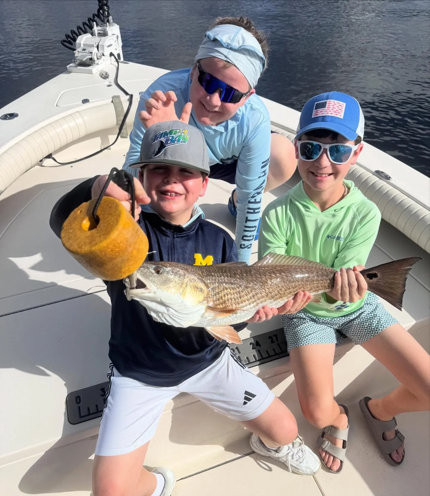 So yesterdays trip was quite eventful. First off, thank you to @capt.zachrose for finishing my trip for me and putting those boys on some stellar fishing! Thank you to @captain_slobby_19 for the ride back to the ramp so my wonderful wife @keepinupwit