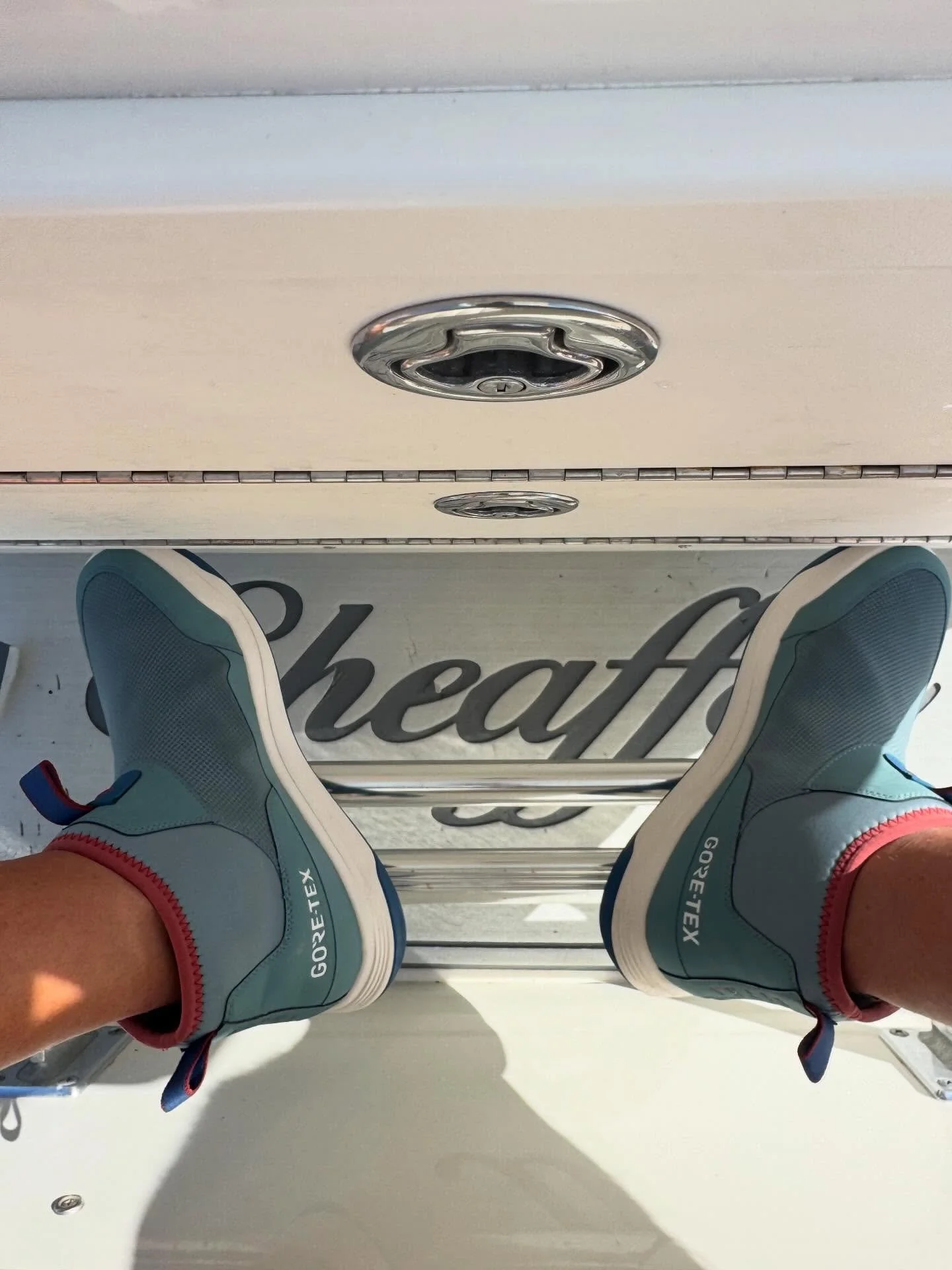 First day wearing my new @sitkagear Rover Gore-Tex boots on the water today!  They are very lightweight, had great traction on the boat deck and were very comfortable. The mesh was very breathable yet completely waterproof. I&rsquo;ve been looking fo