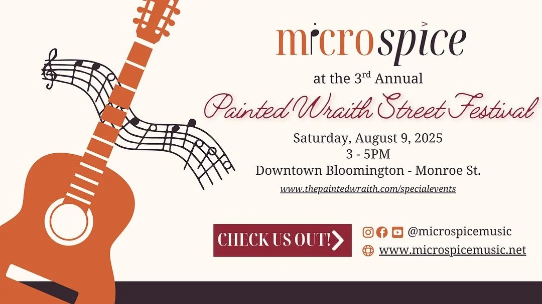 Catch us at Painted Wraith Street Festival this Saturday from 3-5. Playing lots of well loved tunes featuring vocals, guitar and a little bit of sax.