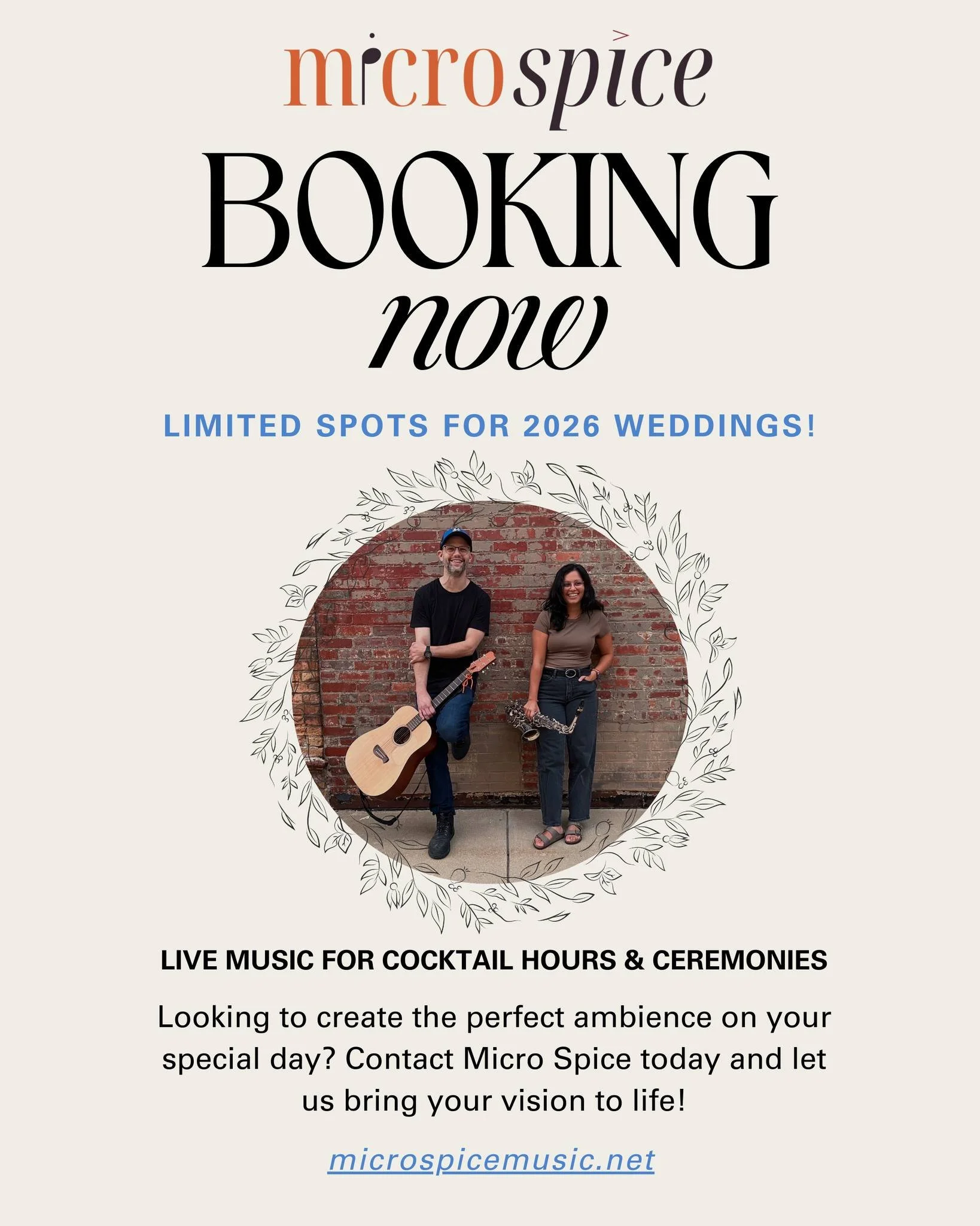 2026 is booking up faster than we expected 🫶
We&rsquo;d love to collaborate on your ceremony or cocktail hour. Reach out soon if you want to lock in your date. 💟🎶
We're also available for bars, restaurants, and private parties. Let's chat!