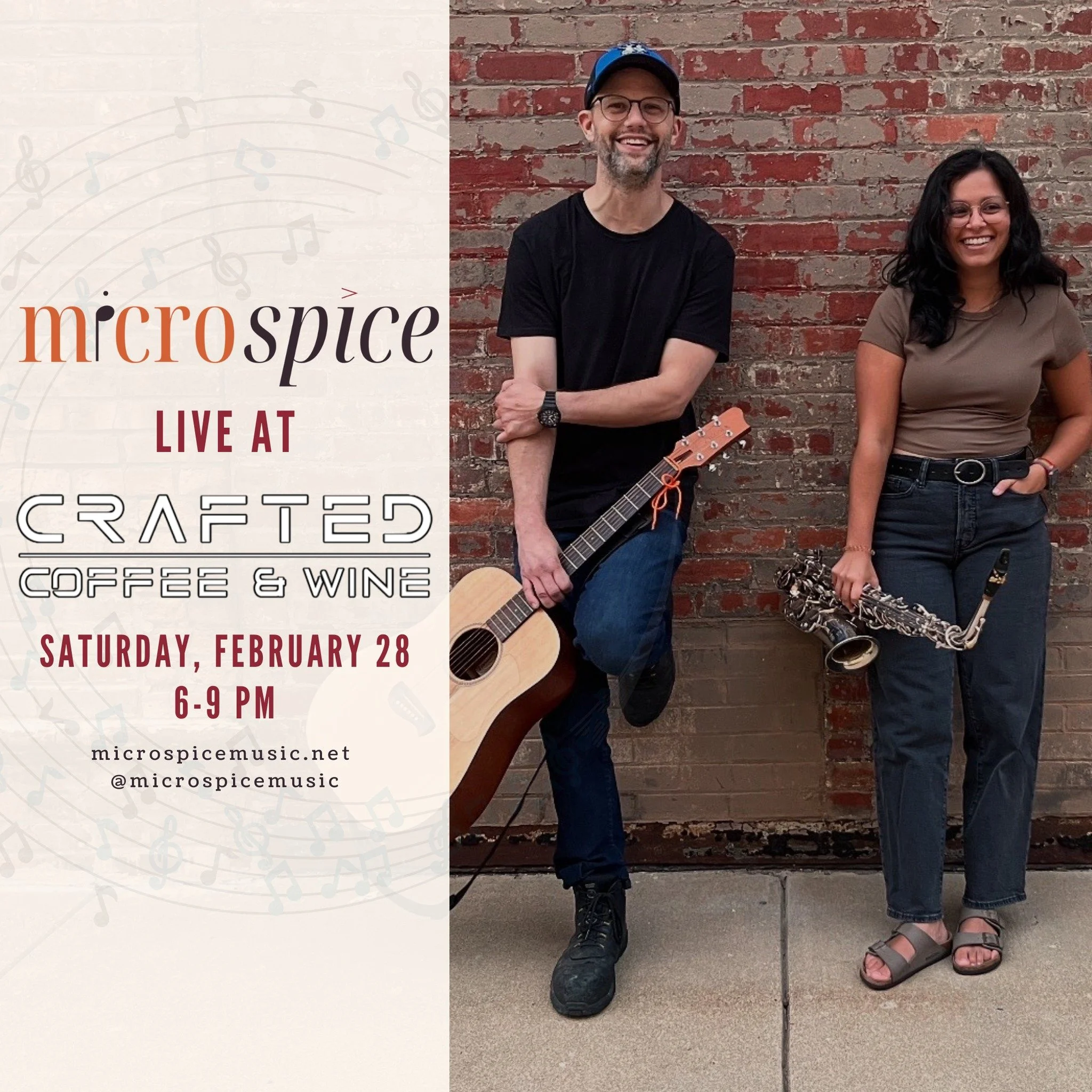 First official show of 2026! Come hang out with us at Crafted next Saturday 💜🎶