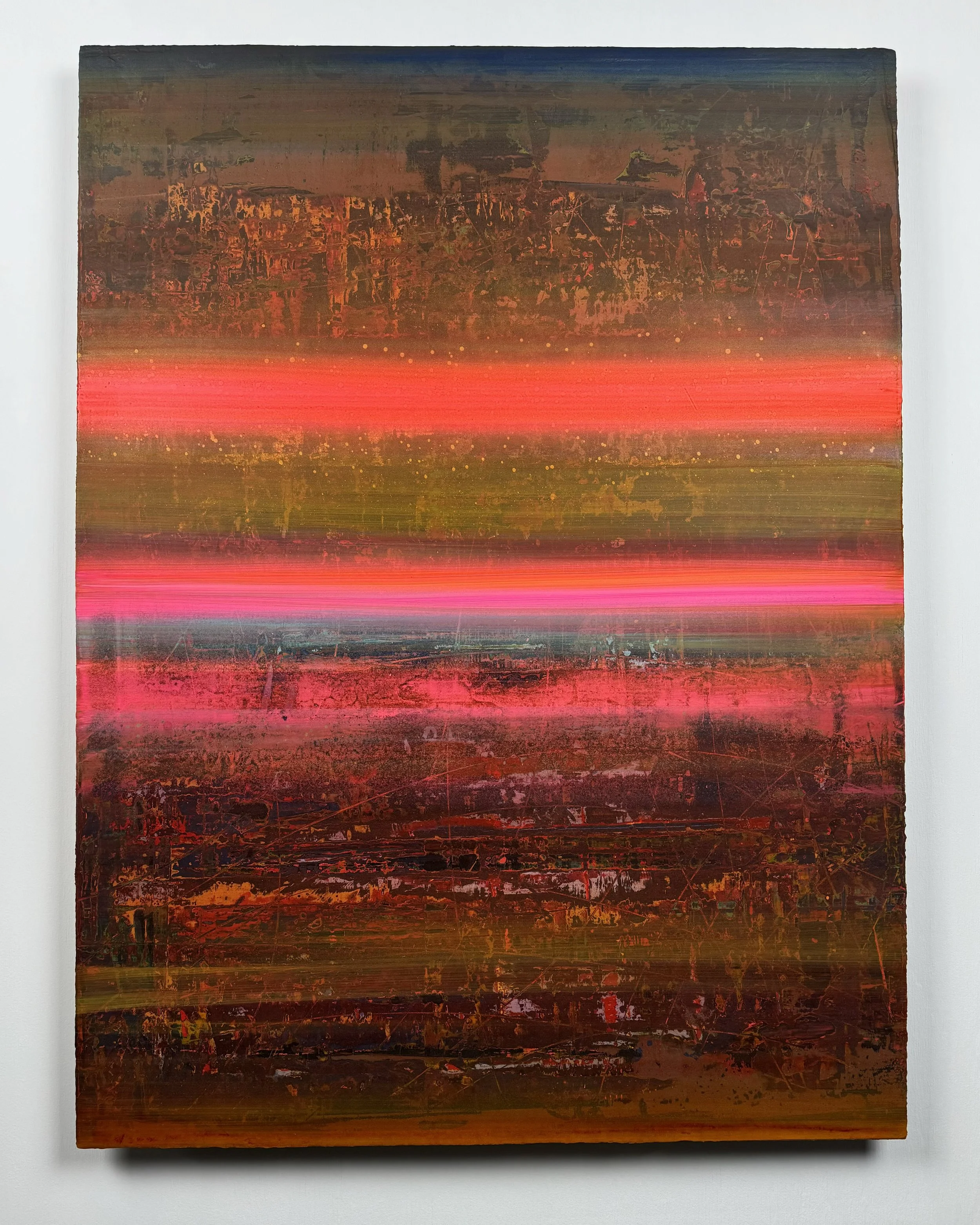 "Space Oddity" Contemporary Abstract Acrylic and Mixed-Media Painting by Matthew Obrochta