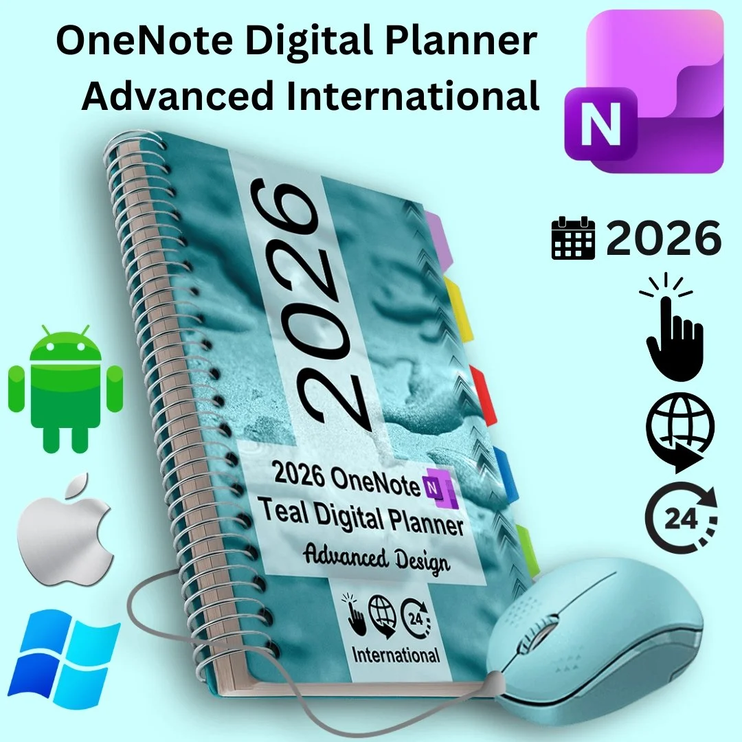 2026 OneNote Digital Planner – Advanced International Design with ...