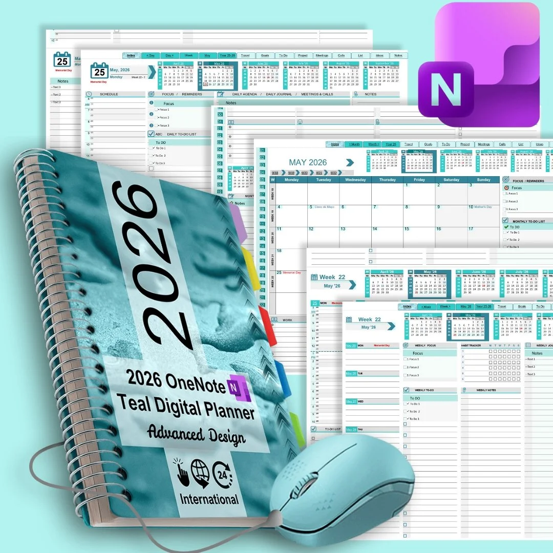 2026 OneNote Digital Planner – Advanced International Design with ...
