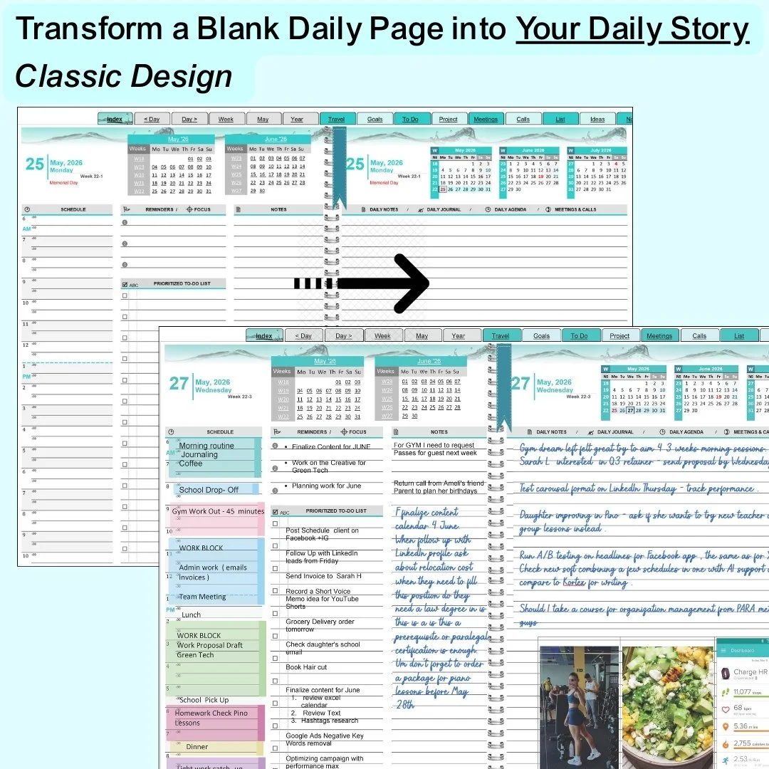 Transform Classic Design a Blank Daily Page into Your Daily Story.jpg