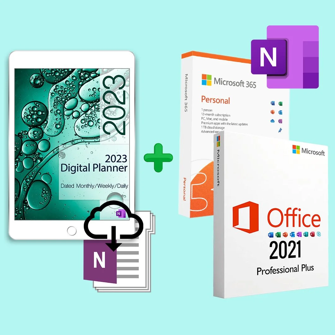 OneNote Teal Digital Planner