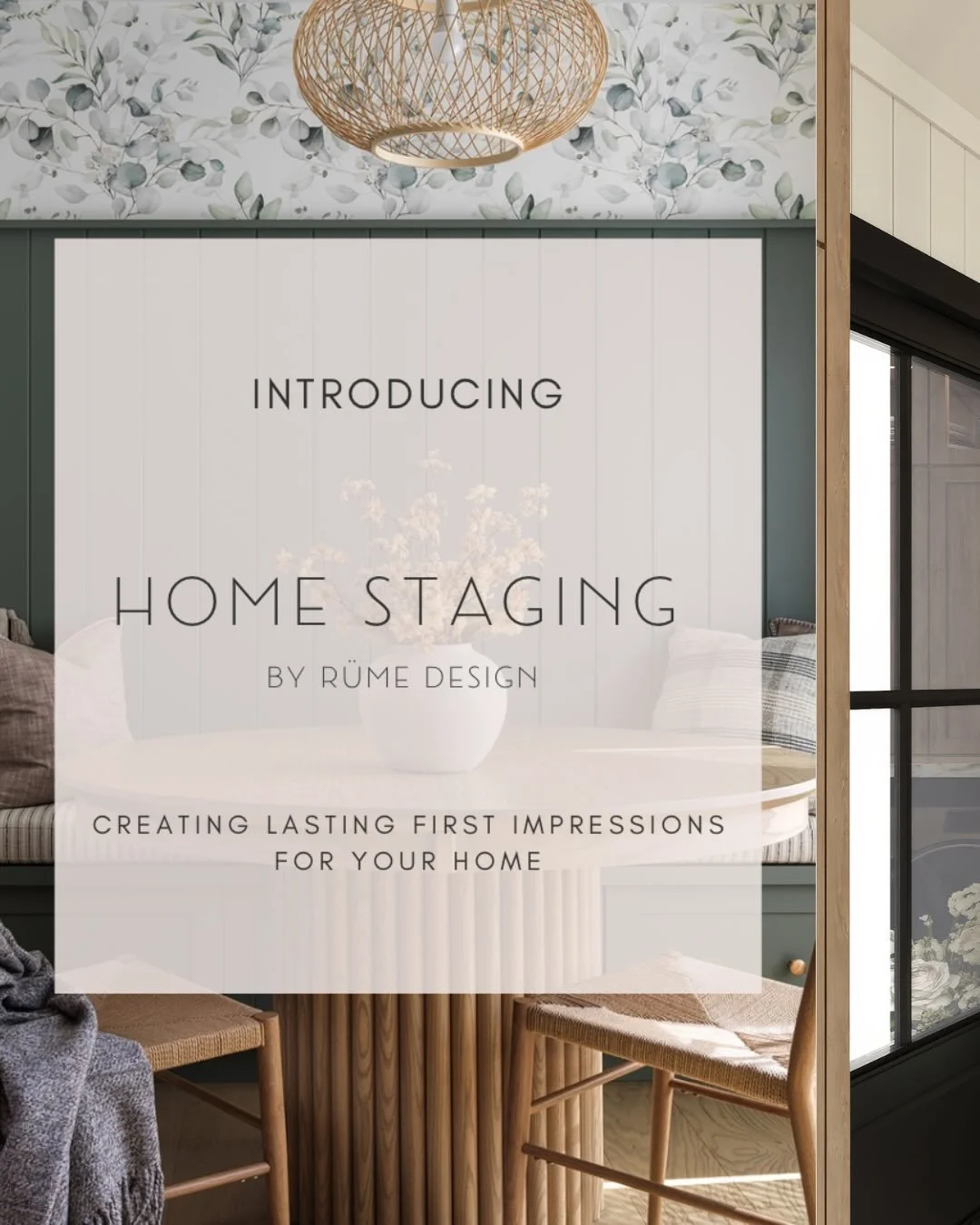 We&rsquo;re excited to officially introduce Home Staging by R&uuml;me Design!

With thoughtful staging &amp; styling, our approach is rooted in creating spaces that feel warm, elevated, and memorable &mdash; helping potential buyers instantly connect