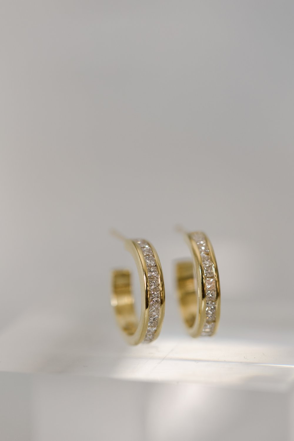 Alx&amp;Co. custom designed diamond and yellow gold earrings
