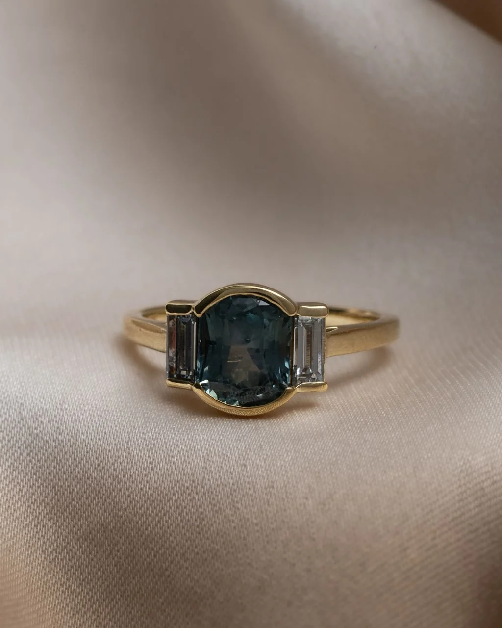 The Dana Ring - Green Sapphire Version