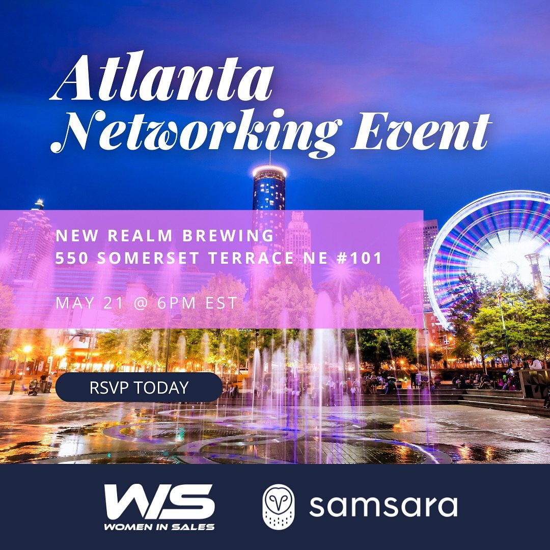 Calling all Atlanta Women in Sales 📣📣📣

The speaker lineup for next week&rsquo;s Women in Sales X Samsara networking event just dropped! 

💖 Elizabeth Gaherty
💖 Danielle Boyce
💖 Sparkle A.

RSVP below to join us on May 21st- and help us spread 