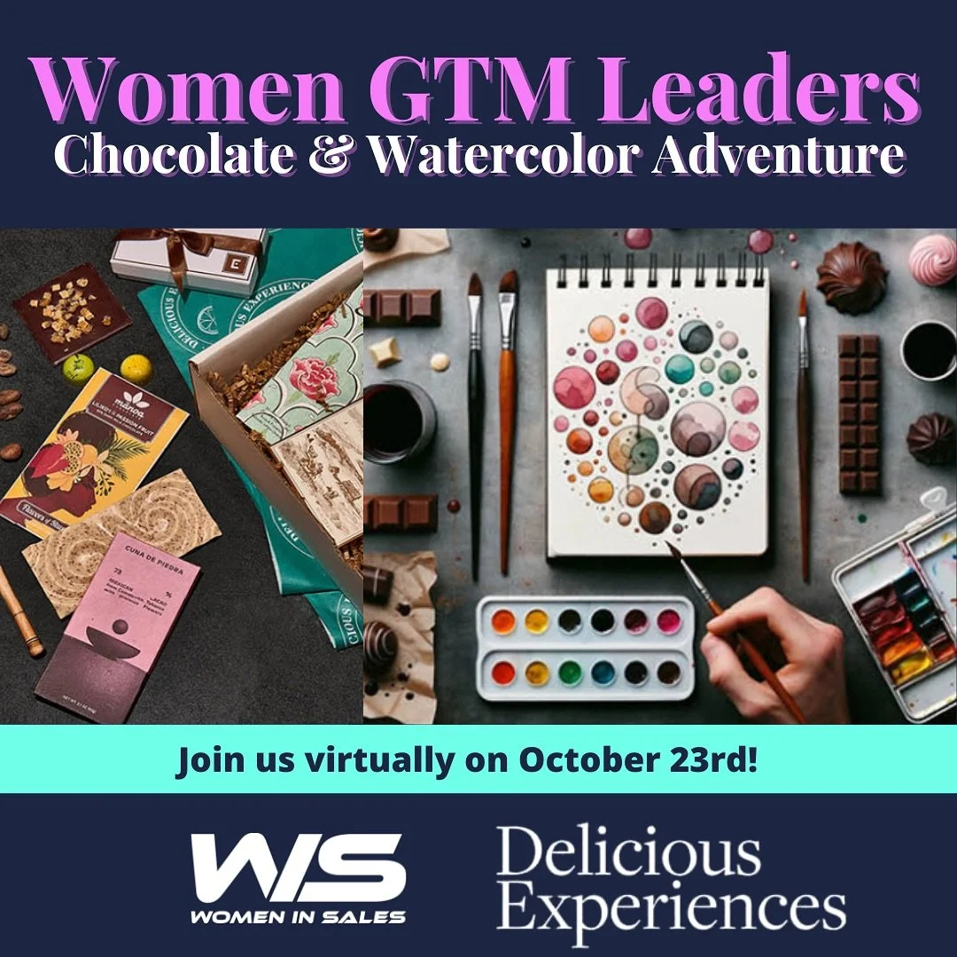 GTM Leaders! Women in Sales &amp; Delicious Experiences are teaming up to bring you a virtual chocolate painting experience on October 23rd 🥳

We will send everything you need right to your door 🎁

Join an award-winning chocolate sommelier for a sp