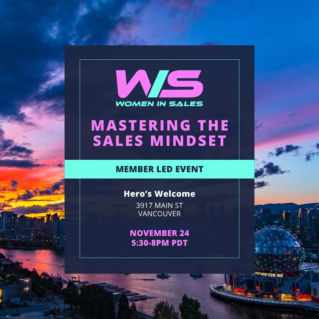 Calling all Vancouver Women in Sales! We have a special event just for you 🥳

Join Women in Sales for a special evening of networking and special session led by Monika Owczarek!

🌟 Mastering the Sales Mindset:&nbsp;Explore strategies to build resil