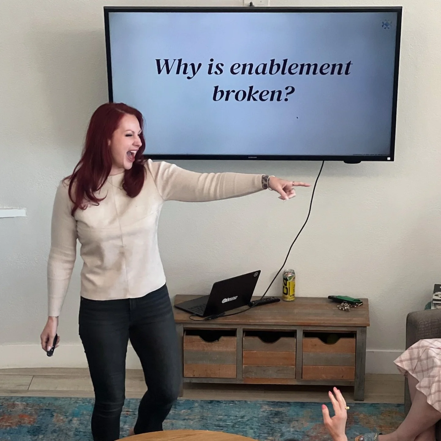 Reporting live from the Women in Sales Leadership Retreat 🎥 

This morning kicked off with sunrise yoga led by our Head of Community, Shannon Plumb ☀️

Sessions so far today ⬇️

Why Traditional Enablement Fails (And What
Actually Works)- Christina B