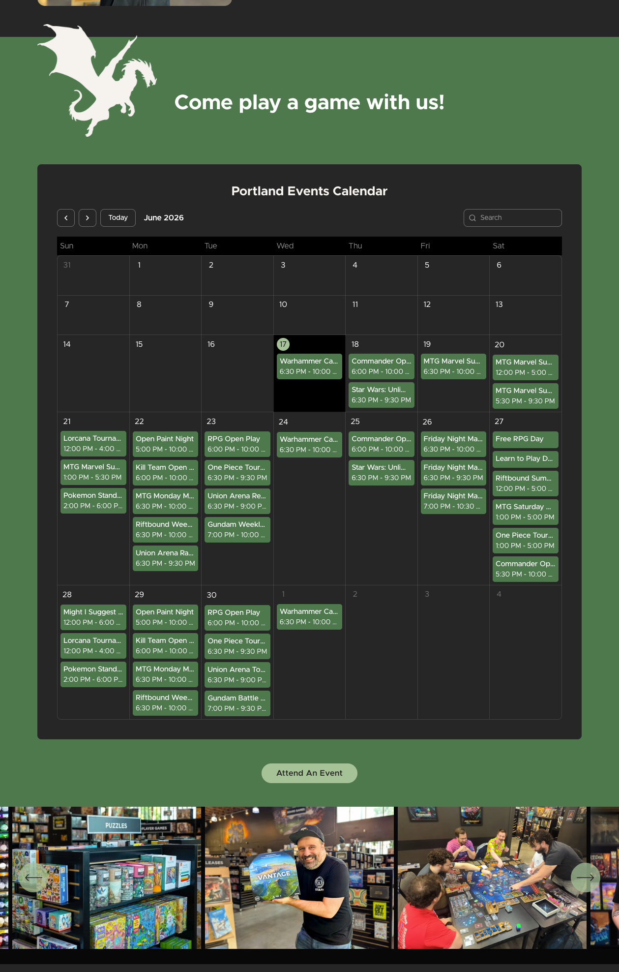 We set up event feeds for each store location through the Elfsight plugin app