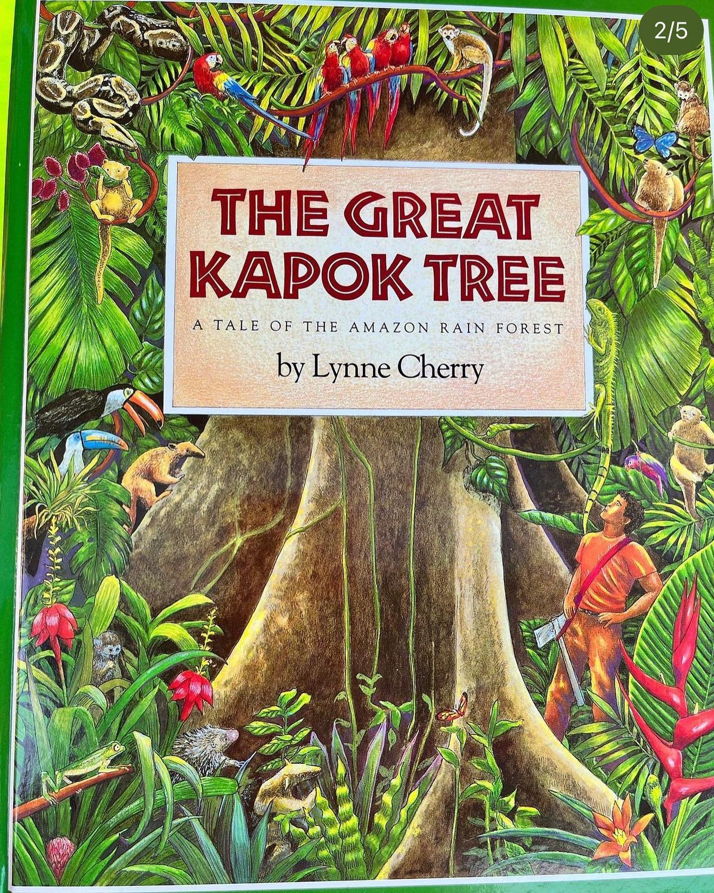 Today the theme was plants and growth. Lynne Cherry, author and illustrator of The Great Kapok Tree was our inspiration. And to mark Earth Day we tuned into some nature sounds while we created a jungle scene.